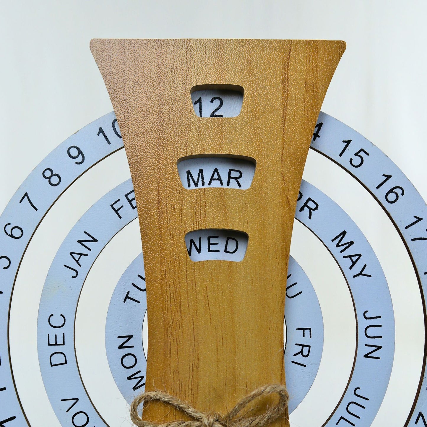 Calendario Eterno De Madera Giratorio Decorativo Rueda