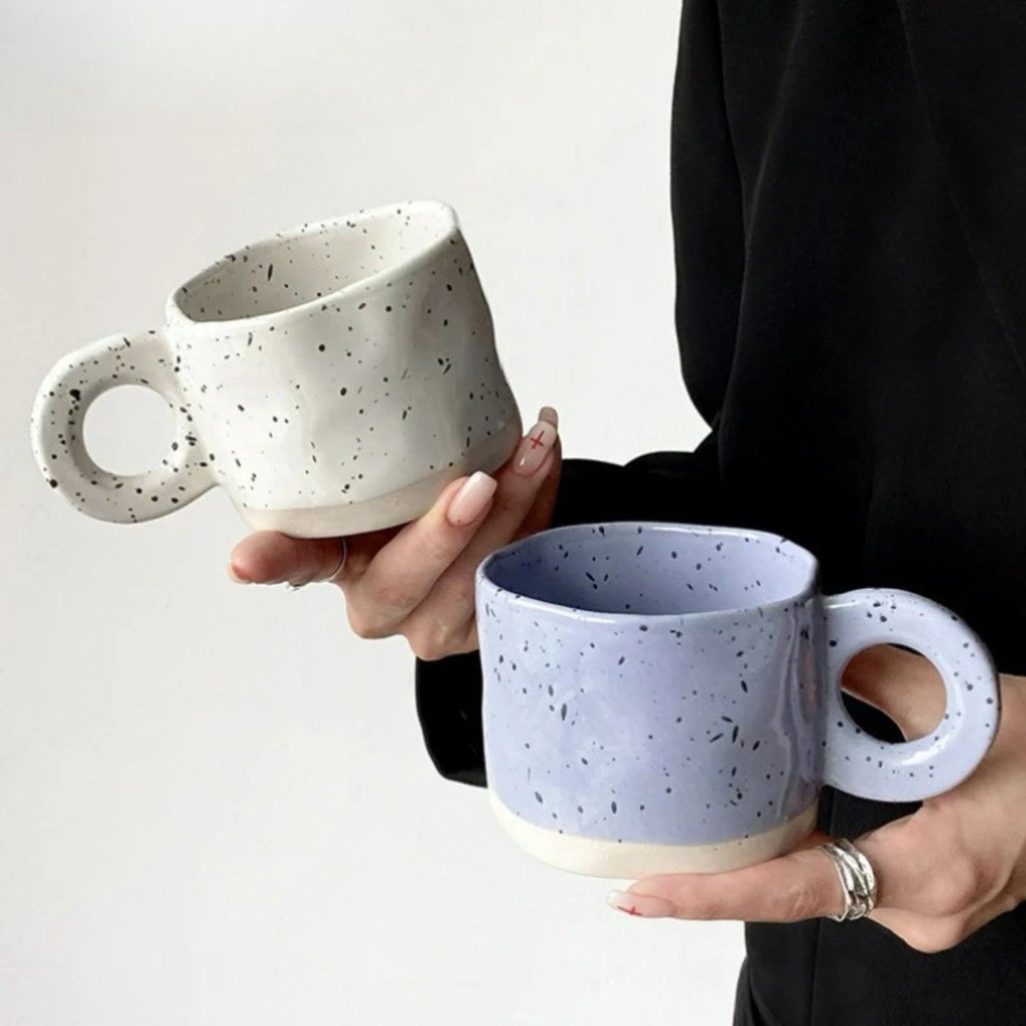 Taza de Cerámica Estilo Coreano 250 ml Morado