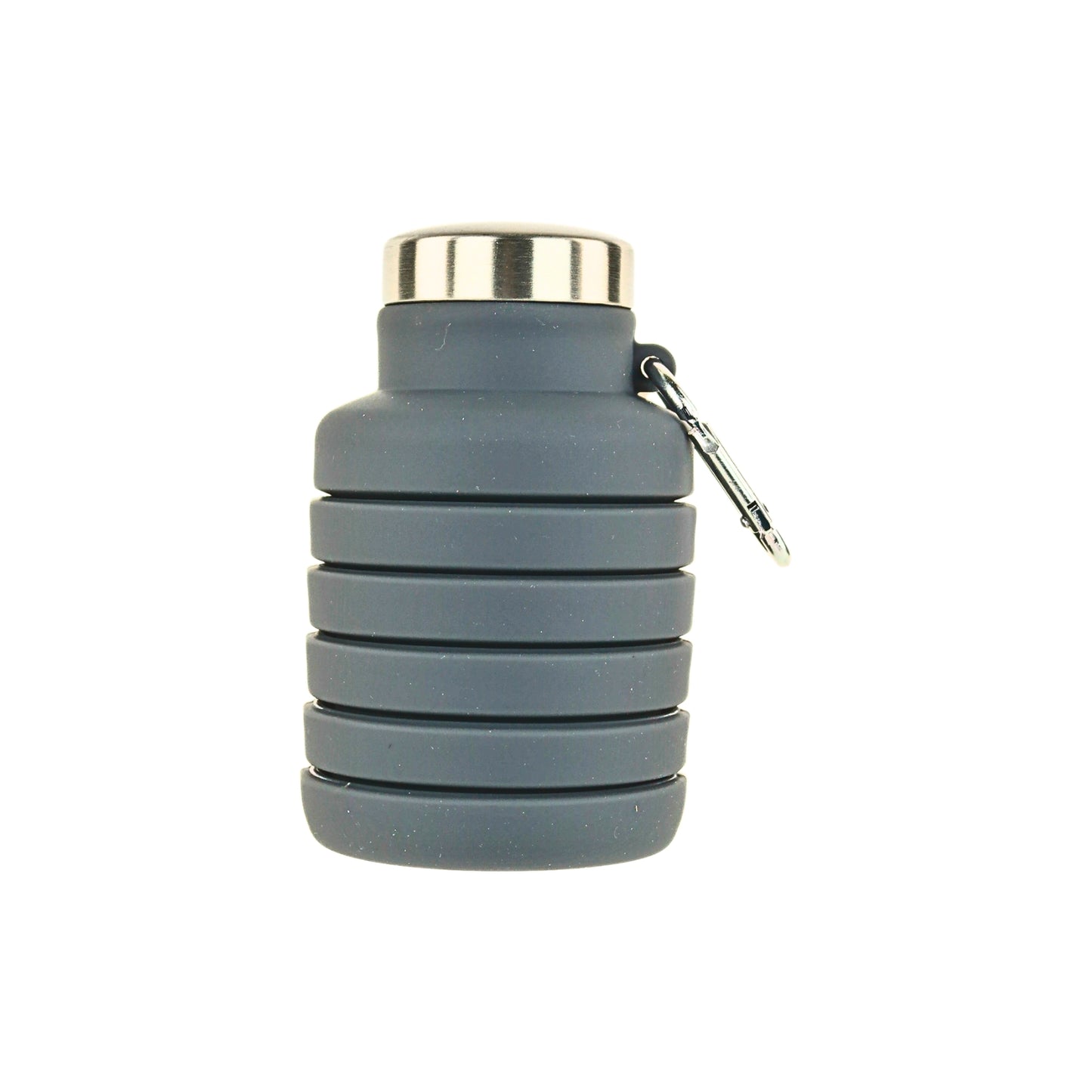 Botella de Agua Plegable Silicona 500 ml Gris