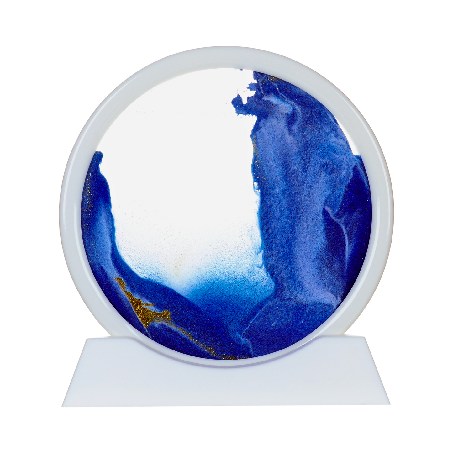 Decoración Arte De Arena Y Agua Blanco / Azul
