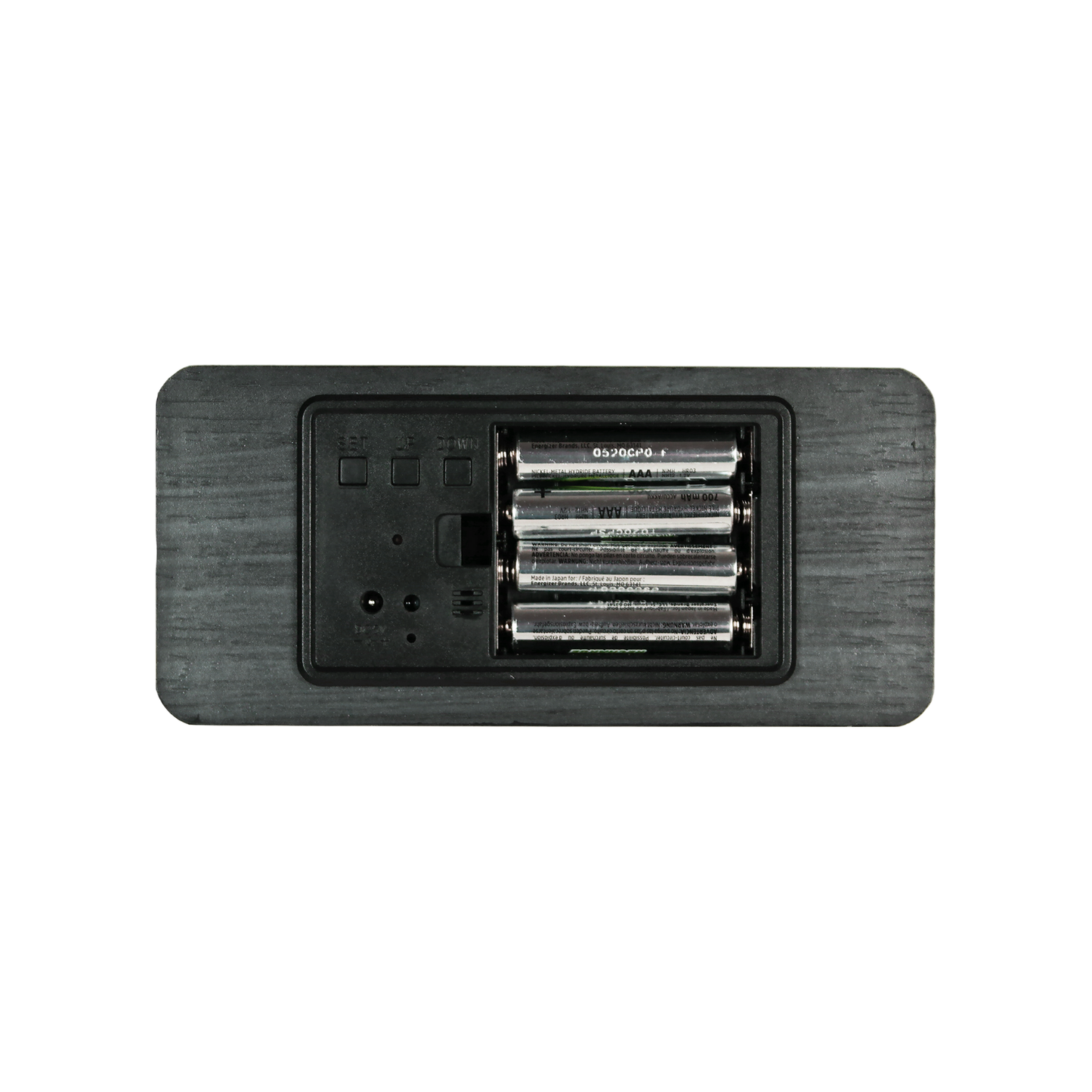 Reloj Digital LED Tipo Madera Zen Negro