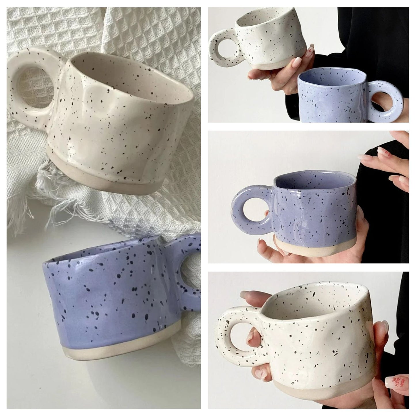 Taza de Cerámica Estilo Coreano 250 ml Morado