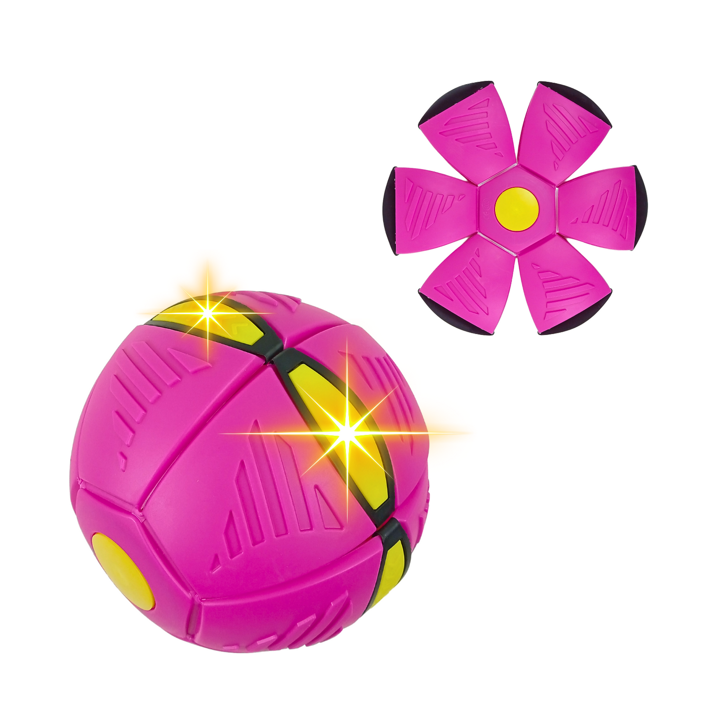 Frisbee Pelota Mágica Con Luz Led Rosado