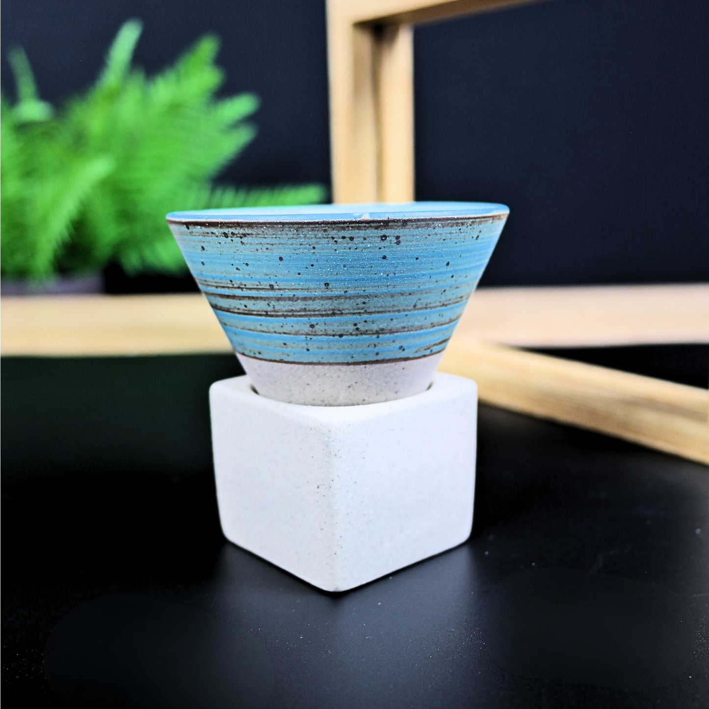 Tazas de Café Corto Japonesas de Cerámica 90 ml Azulado