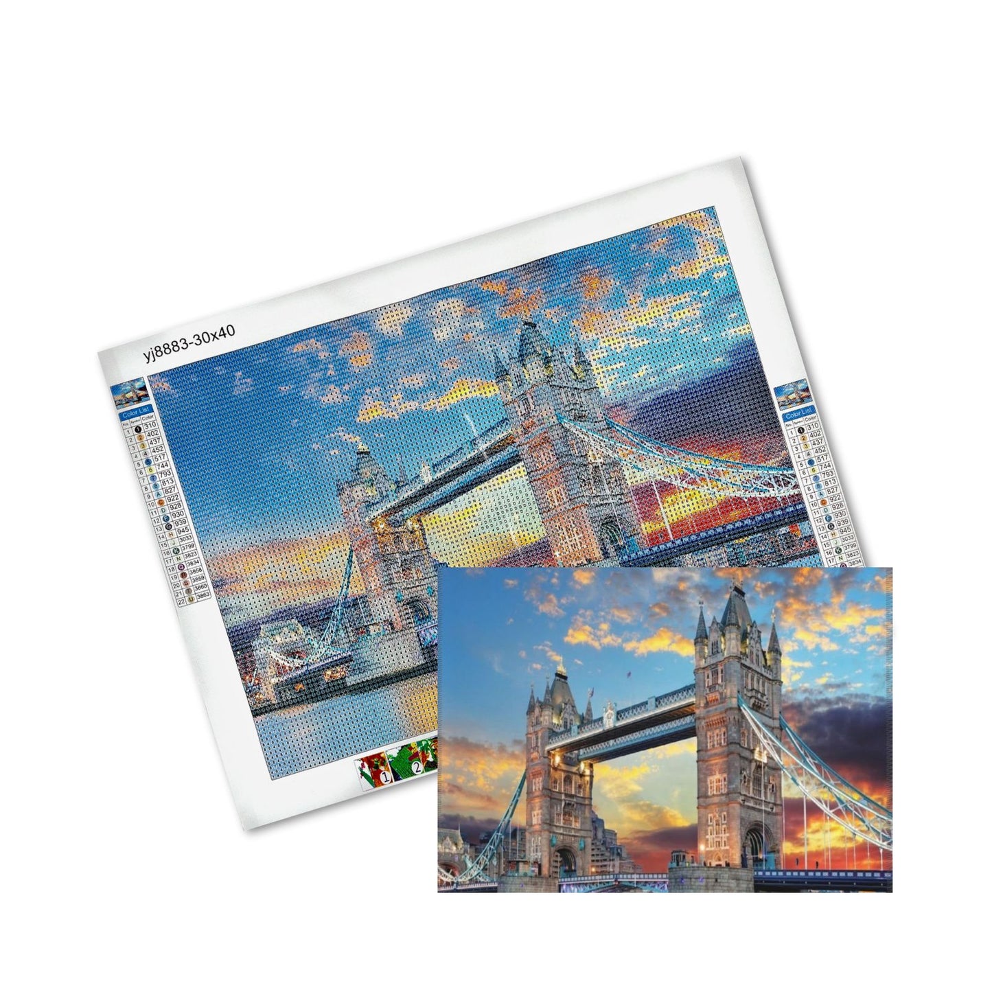 Kit Pintura Diamantes 40 x 30 cm Puente Londres