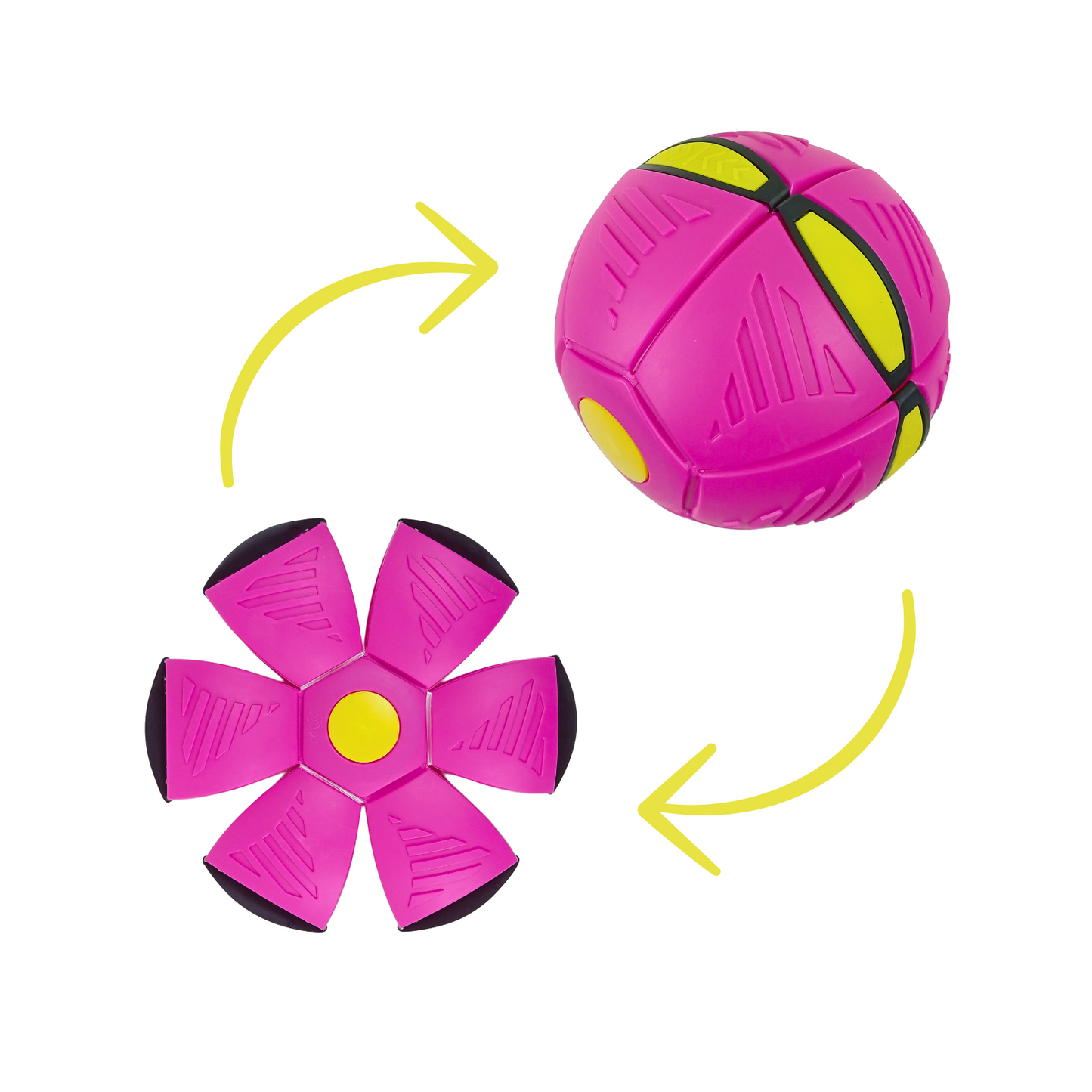 Frisbee Pelota Mágica Con Luz Led Rosado