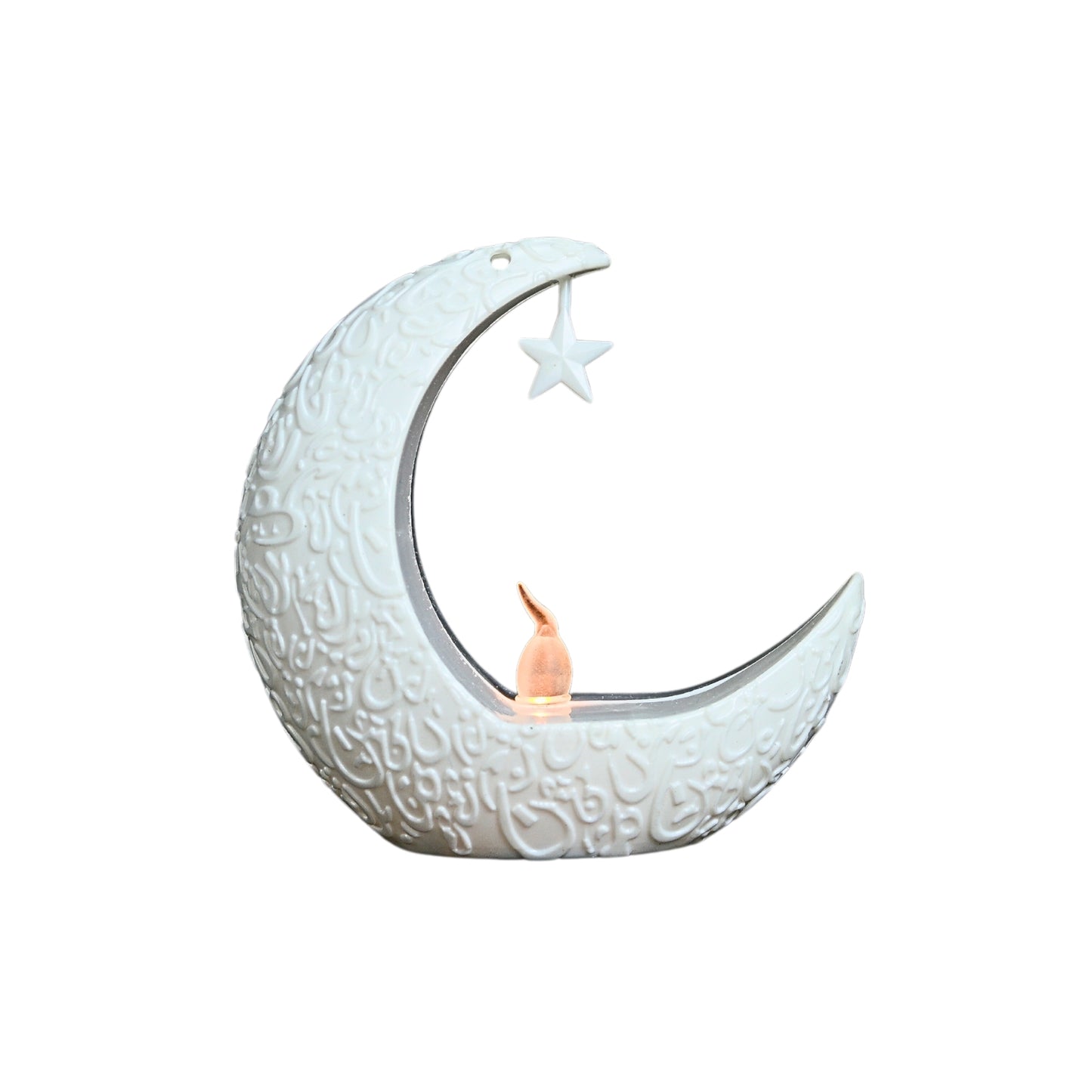 Lampara Led Candelabro de Luna Arabe Blanca