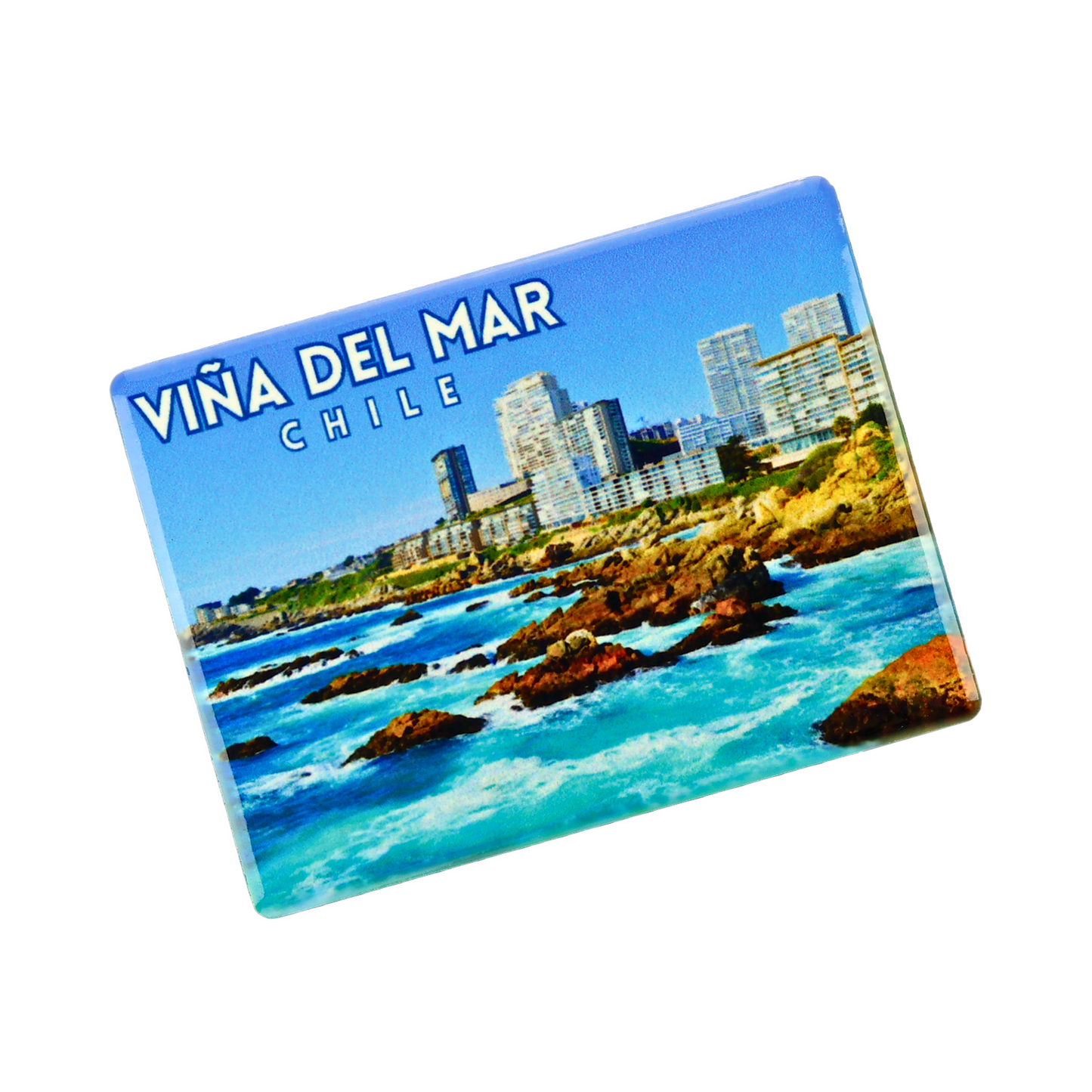 Imán Cerámico Liso Souvenir de Chile Viña del Mar