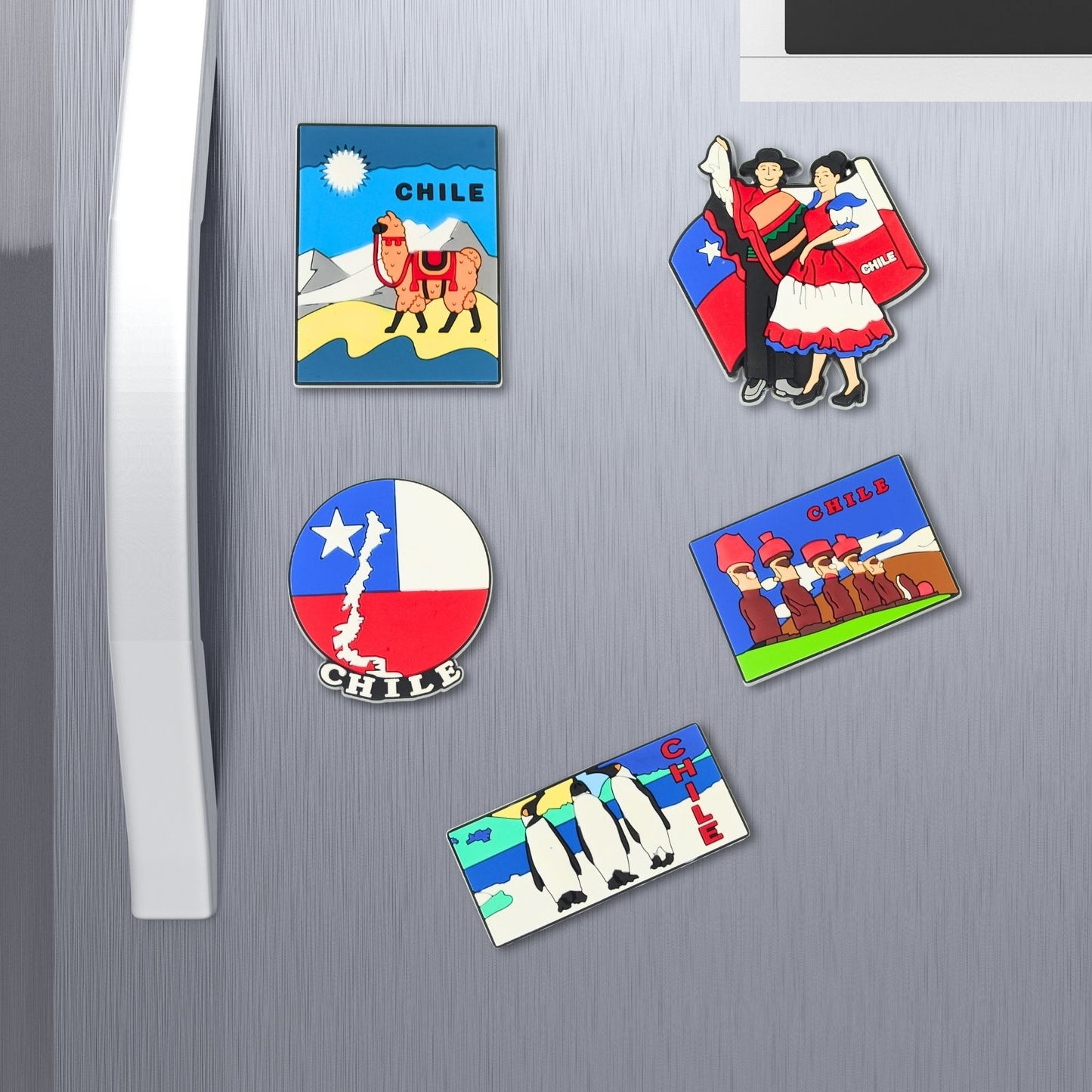Imán De Goma Refrigerador Souvenir Chile Mapa
