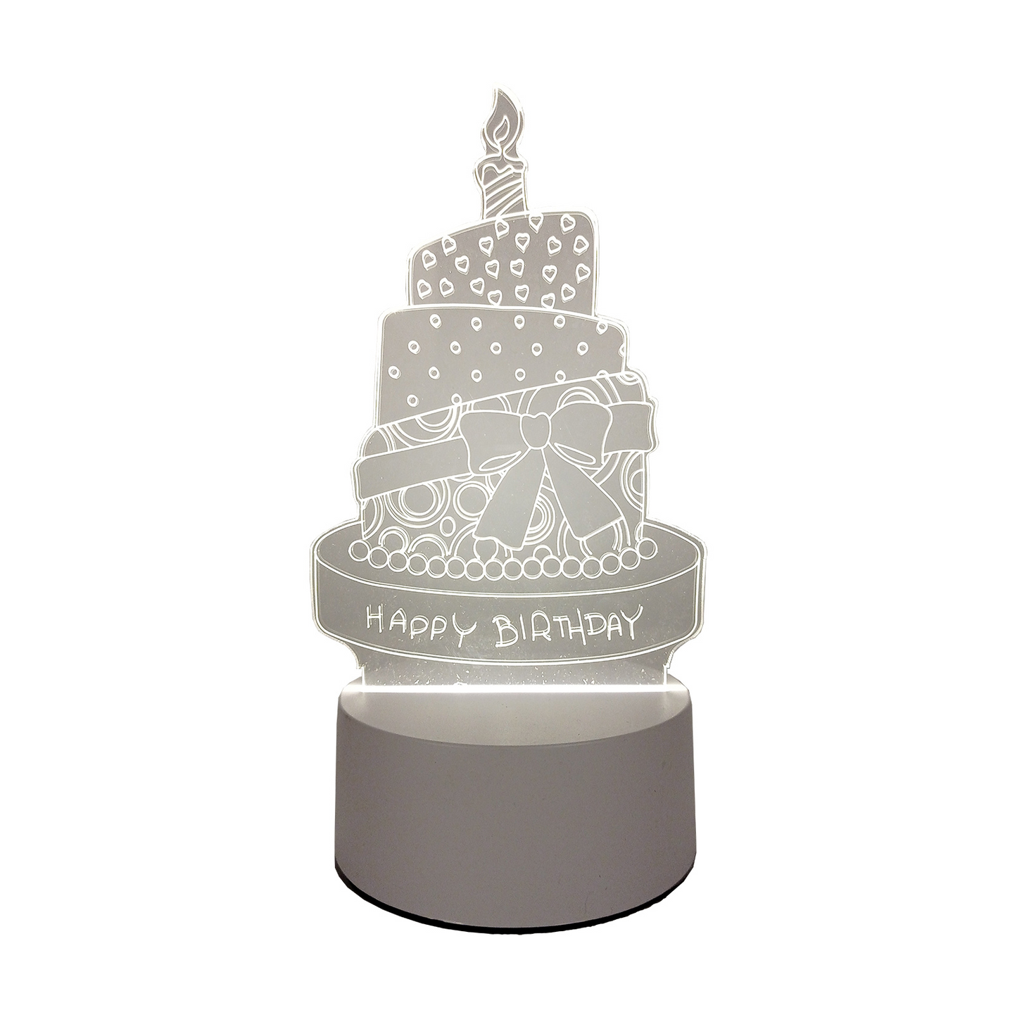 Lámpara LED De Mesa 3D USB Luz Torta de Cumpleaños
