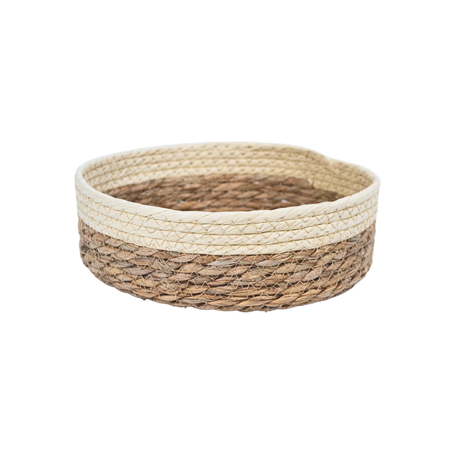 Organizador Decorativo Redondo de Rattan Marrón 26 x 26 cm