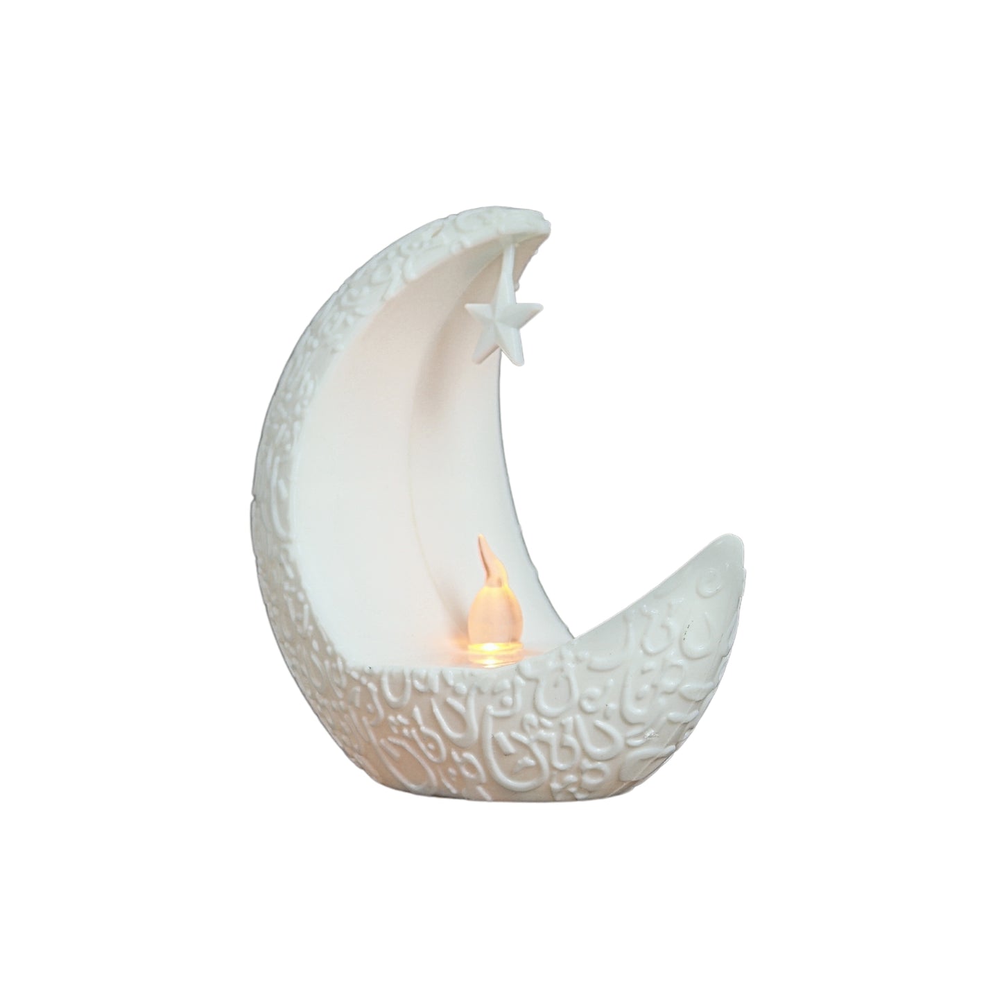 Lampara Led Candelabro de Luna Arabe Blanca
