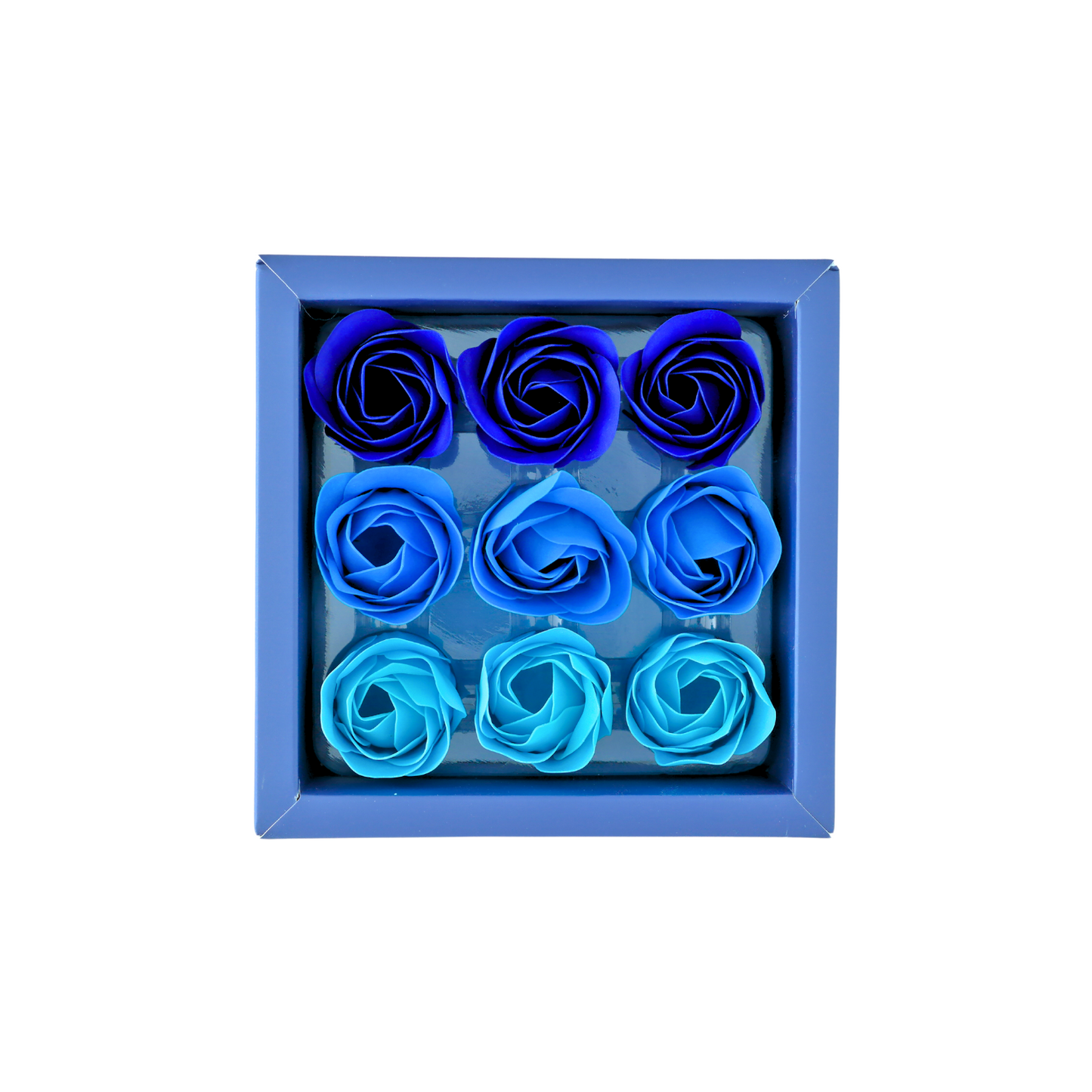 Set 9 Jabones Pétalos De Rosas Baño Spa Azul