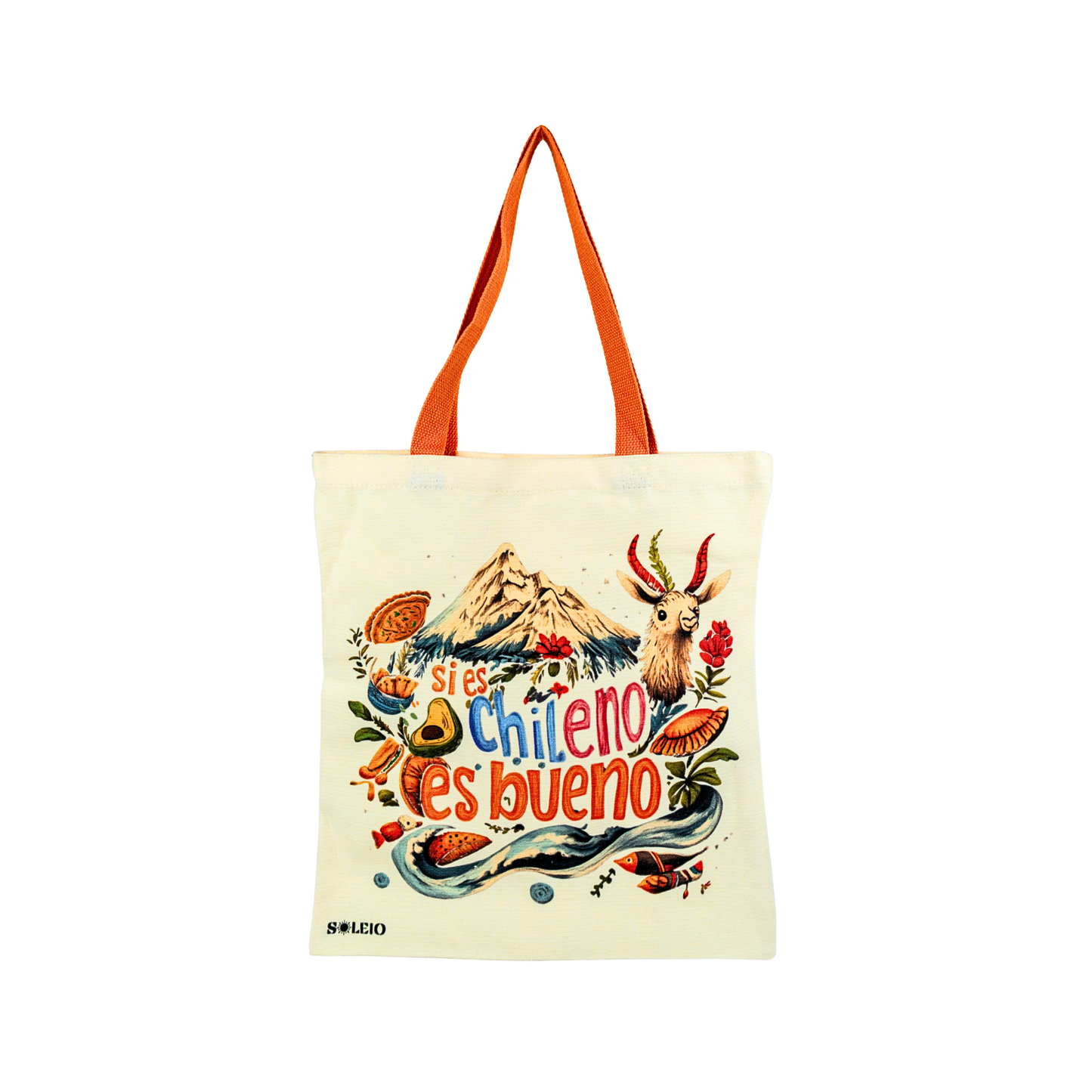 Tote Bag de Lona Si es Chileno Es Bueno