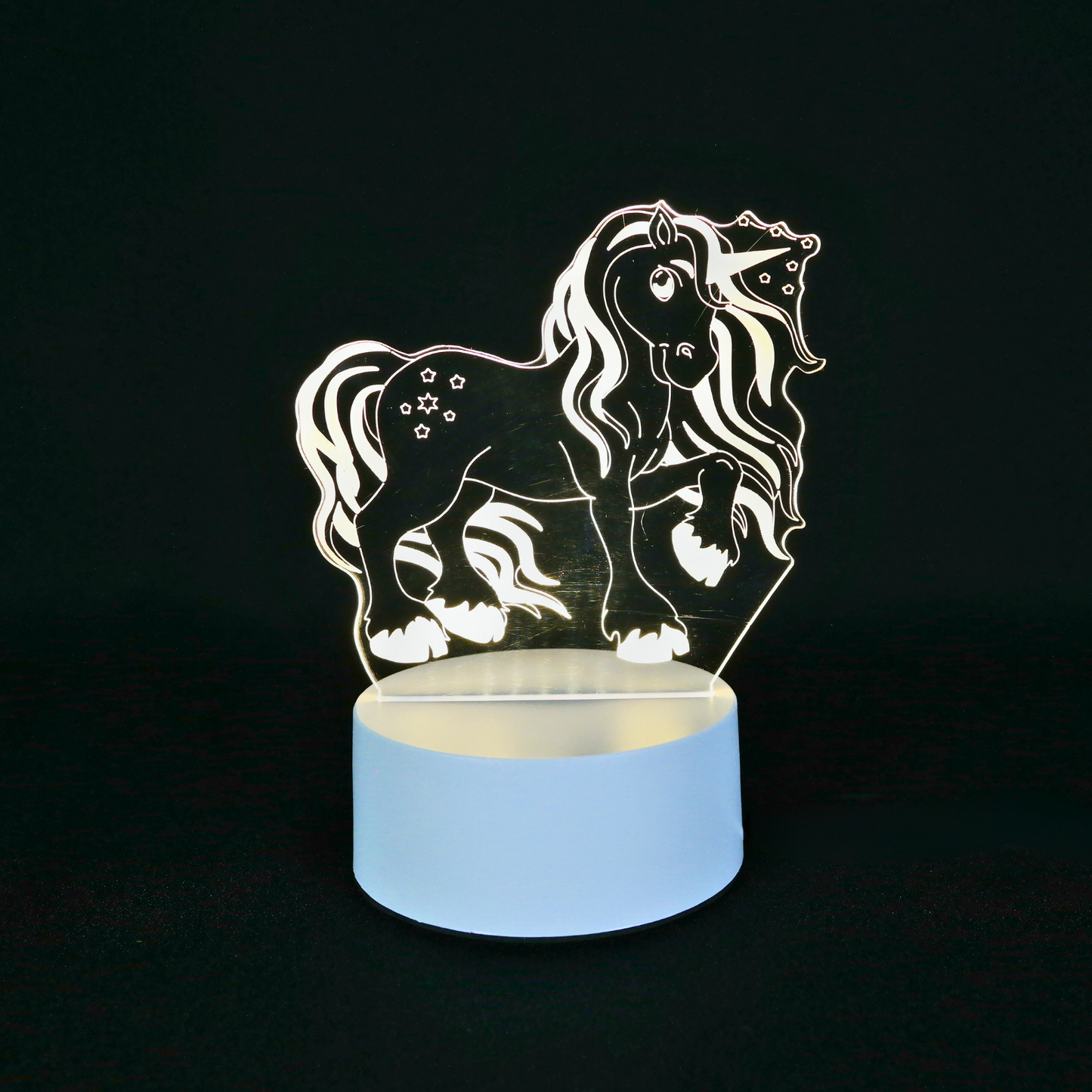Lámpara LED De Mesa 3D USB Luz Pony Unicornio