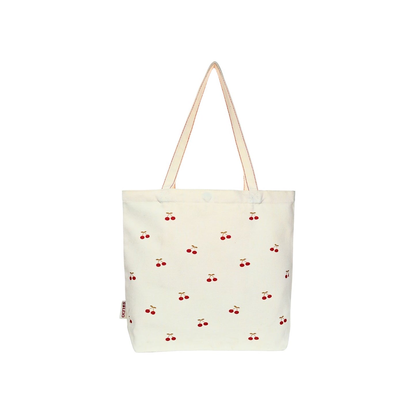 Bolsa De Lona Ecológica Diseño Cherry Con Broche