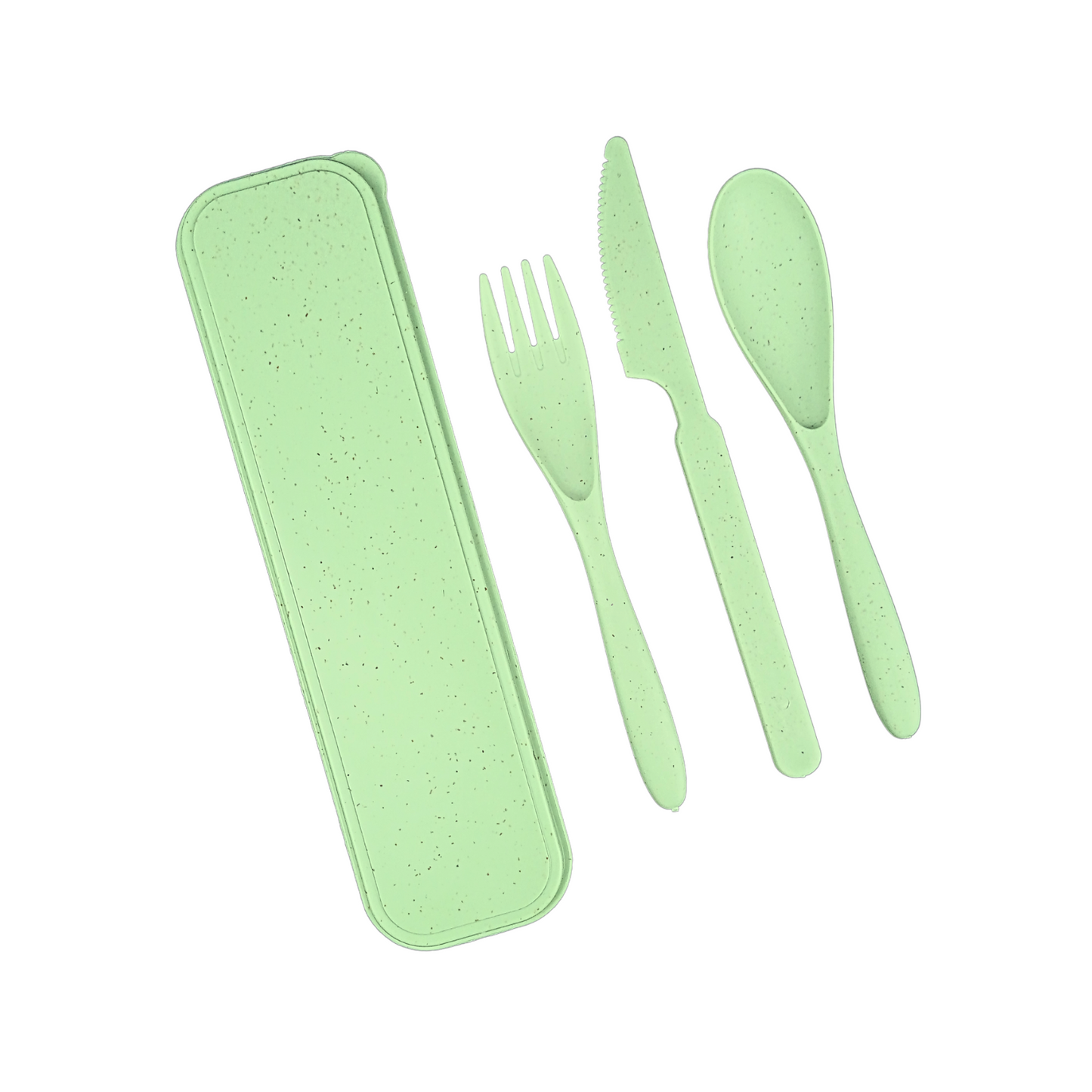Set Cubiertos De Trigo Ecológico BPA Free Verde