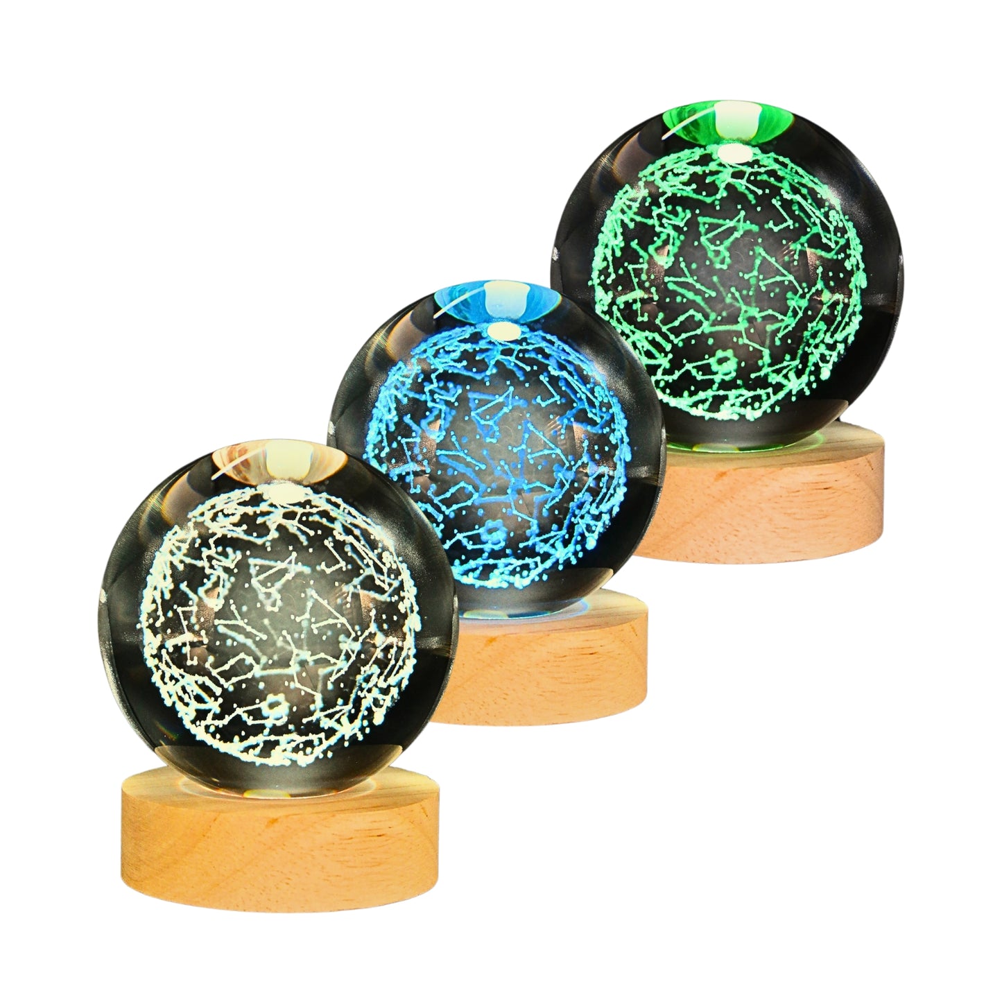 Lampara Bola De Cristal LED RGB Colores Zodiaco