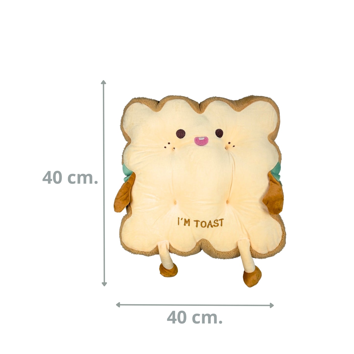 Cojín Para Silla Tostada Kawaii Cuadrada