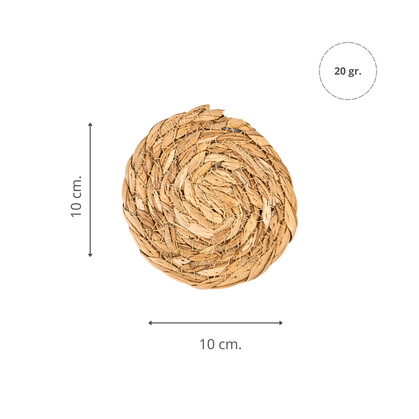 Posavasos de Rattan Estilo Rústico y Natural Marrón