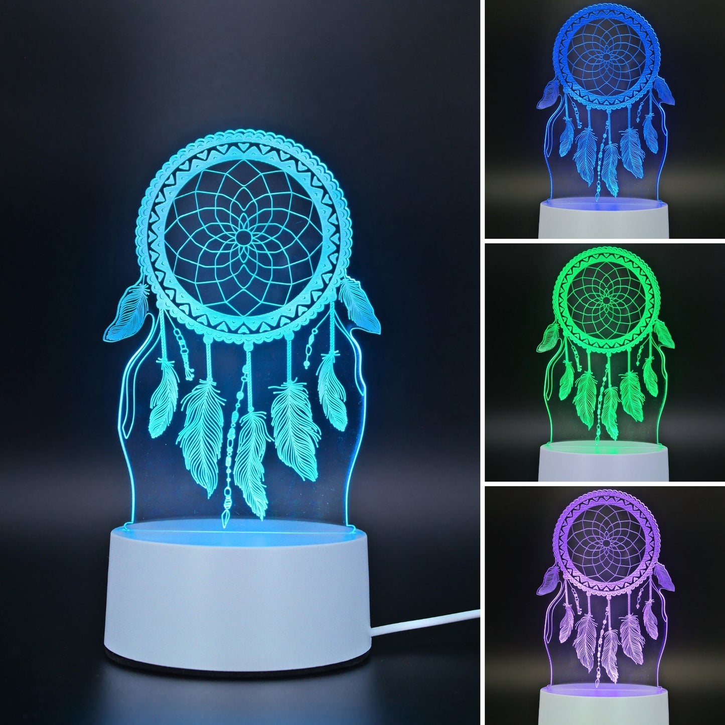 Lámpara Led RGB visualización 3D Neto