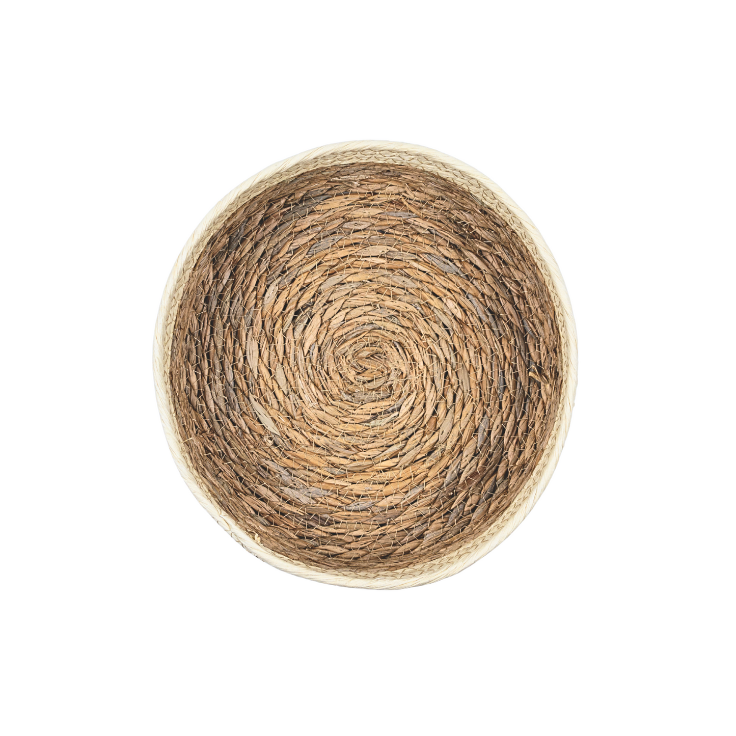 Organizador Decorativo Redondo de Rattan Marrón 26 x 26 cm