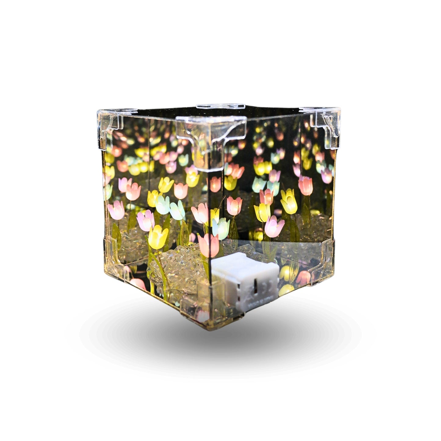 Lámpara Cubo Led Decorativa Tulipán