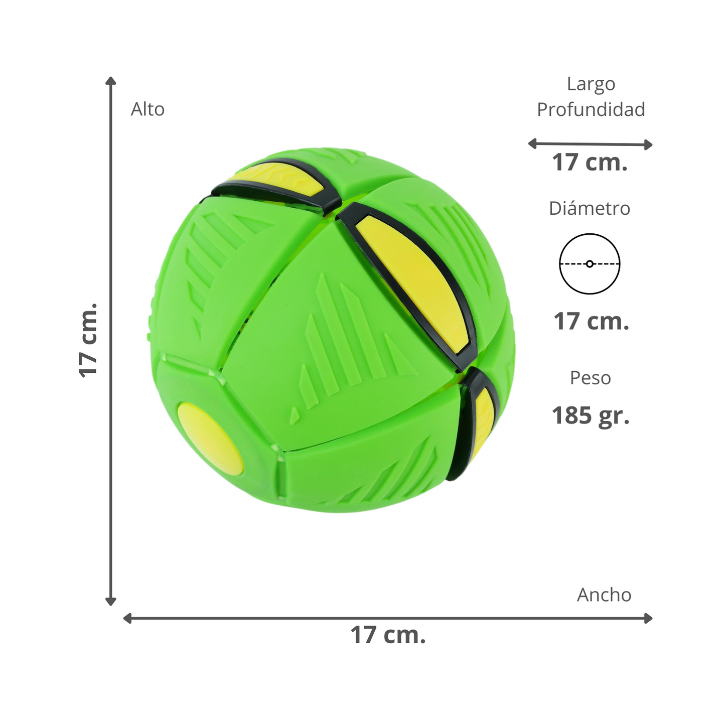 Frisbee Pelota Mágica Con Luz Led Verde