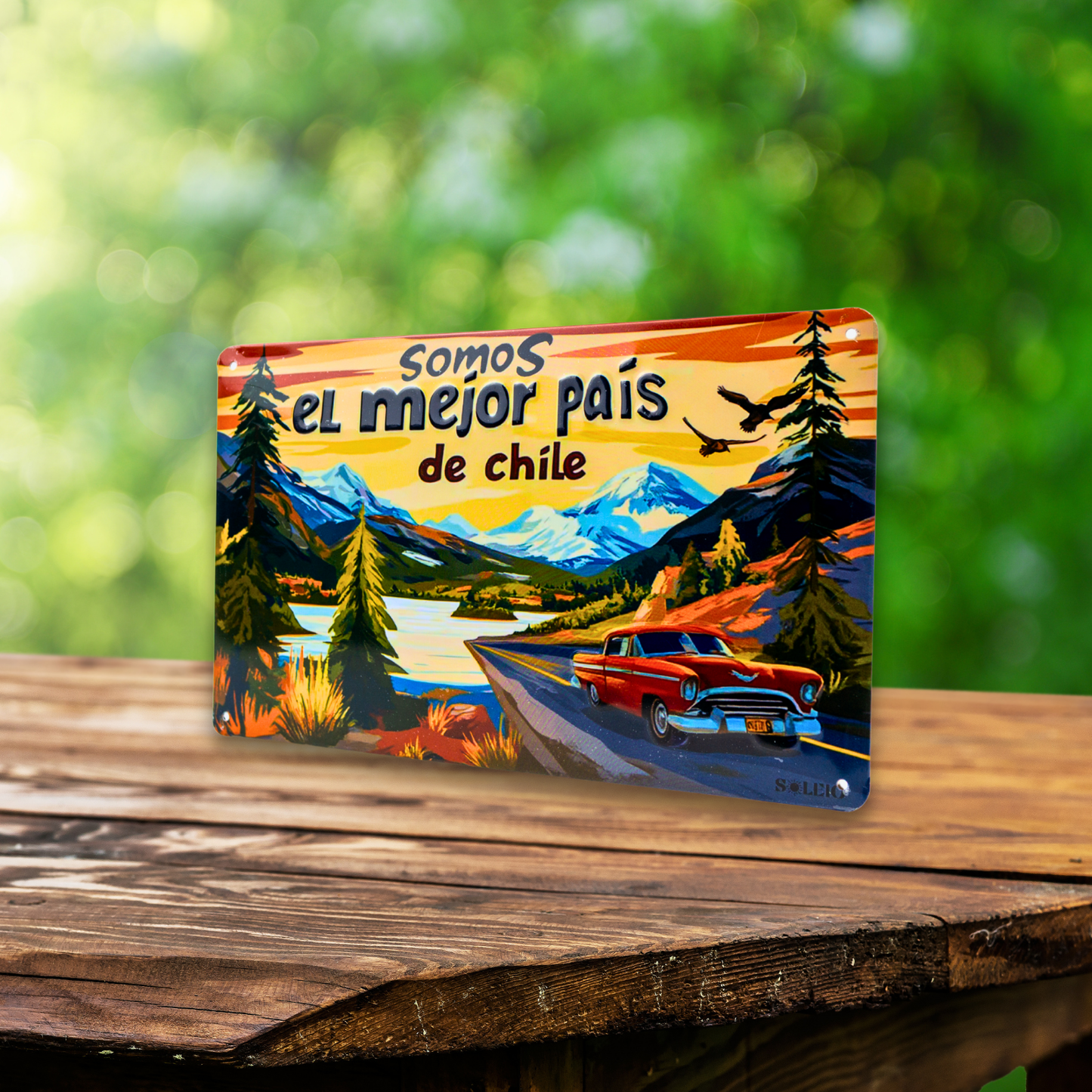 Cartel Decorativo Metálico “Somos el Mejor País de Chile”
