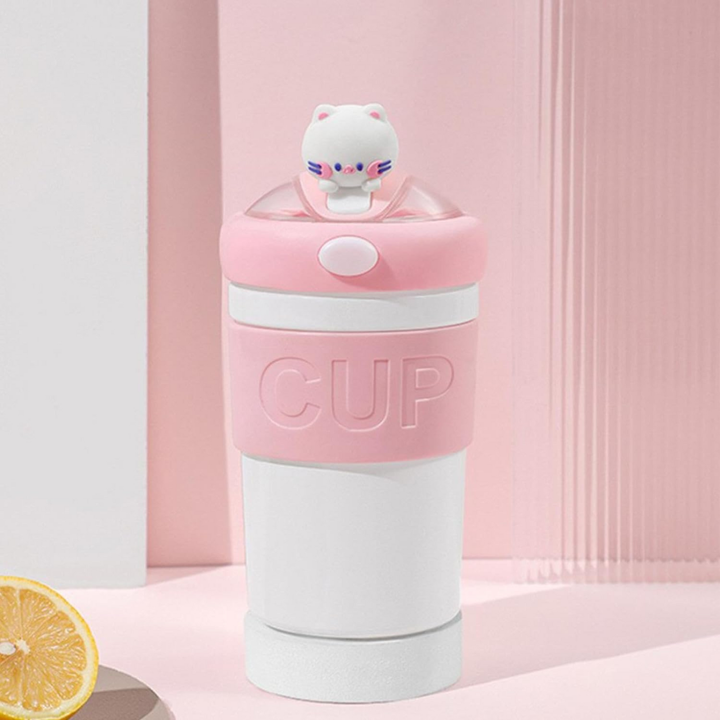 Vaso De Vidrio Hermético Con Bombilla Gato