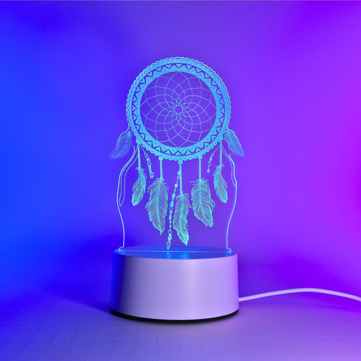 Lámpara Led RGB visualización 3D Neto