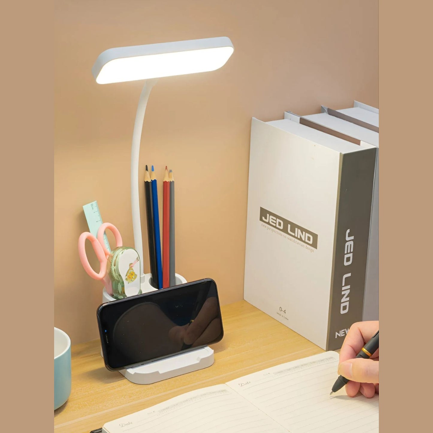 Lámpara LED Para Escritorio Recargable USB Luz Fría Y Cálida