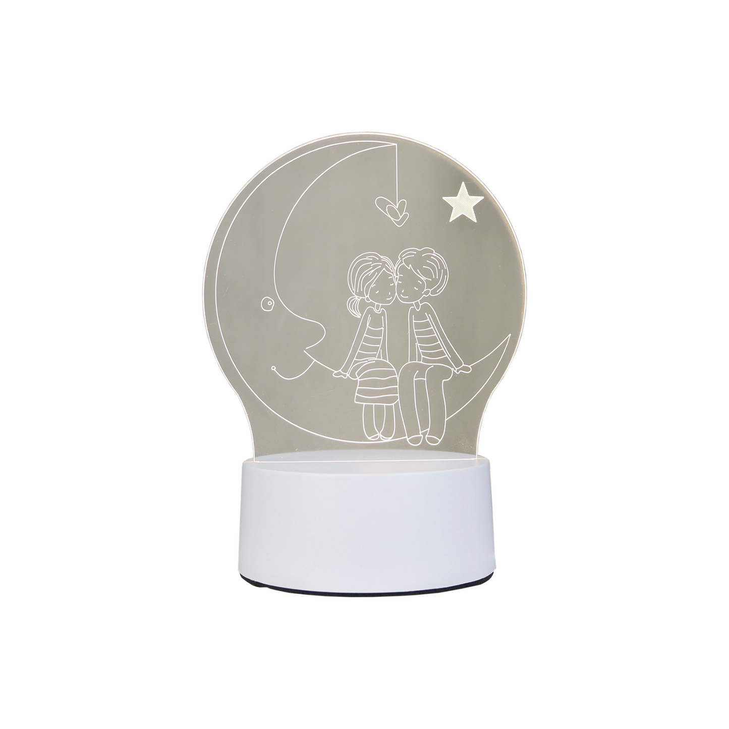 Lámpara LED De Mesa 3D USB Luz Pareja Luna