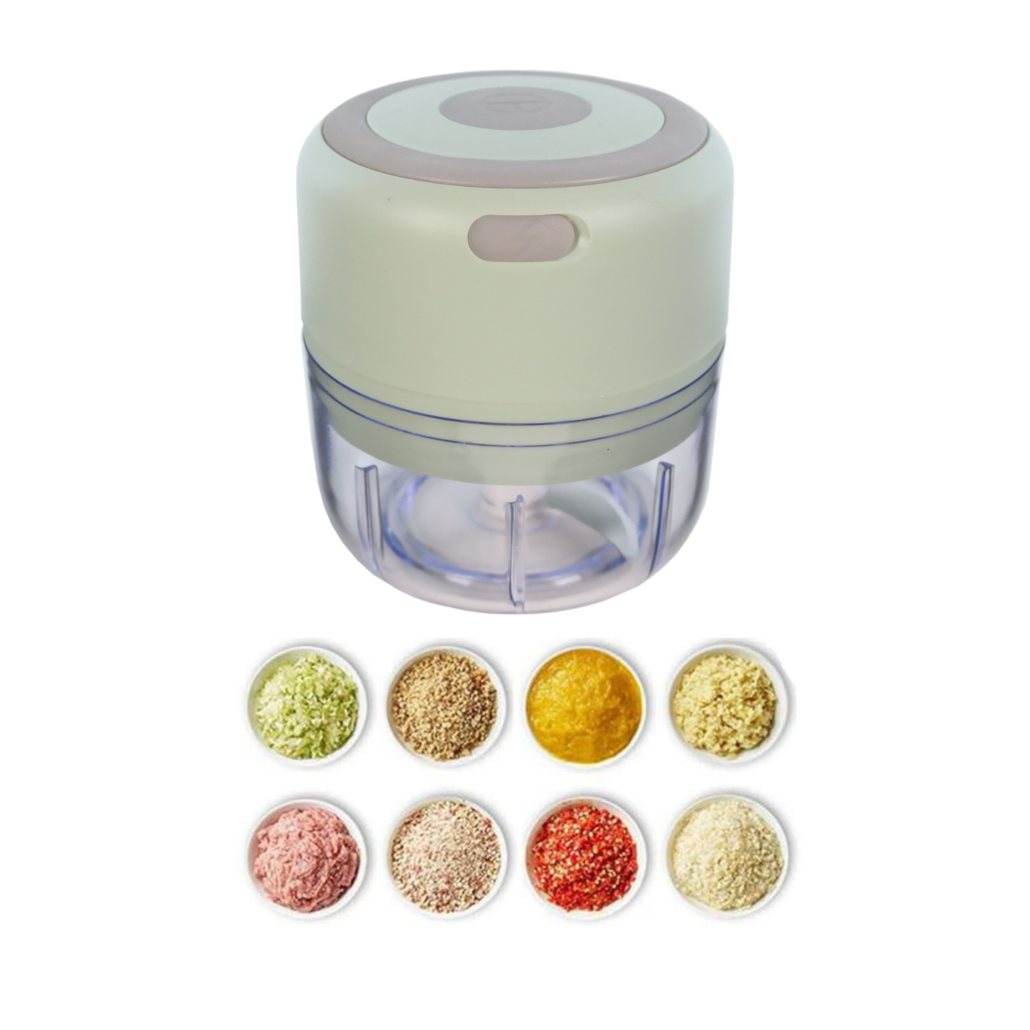 Mini Picador De Ajo Moledor De Verduras USB Verde