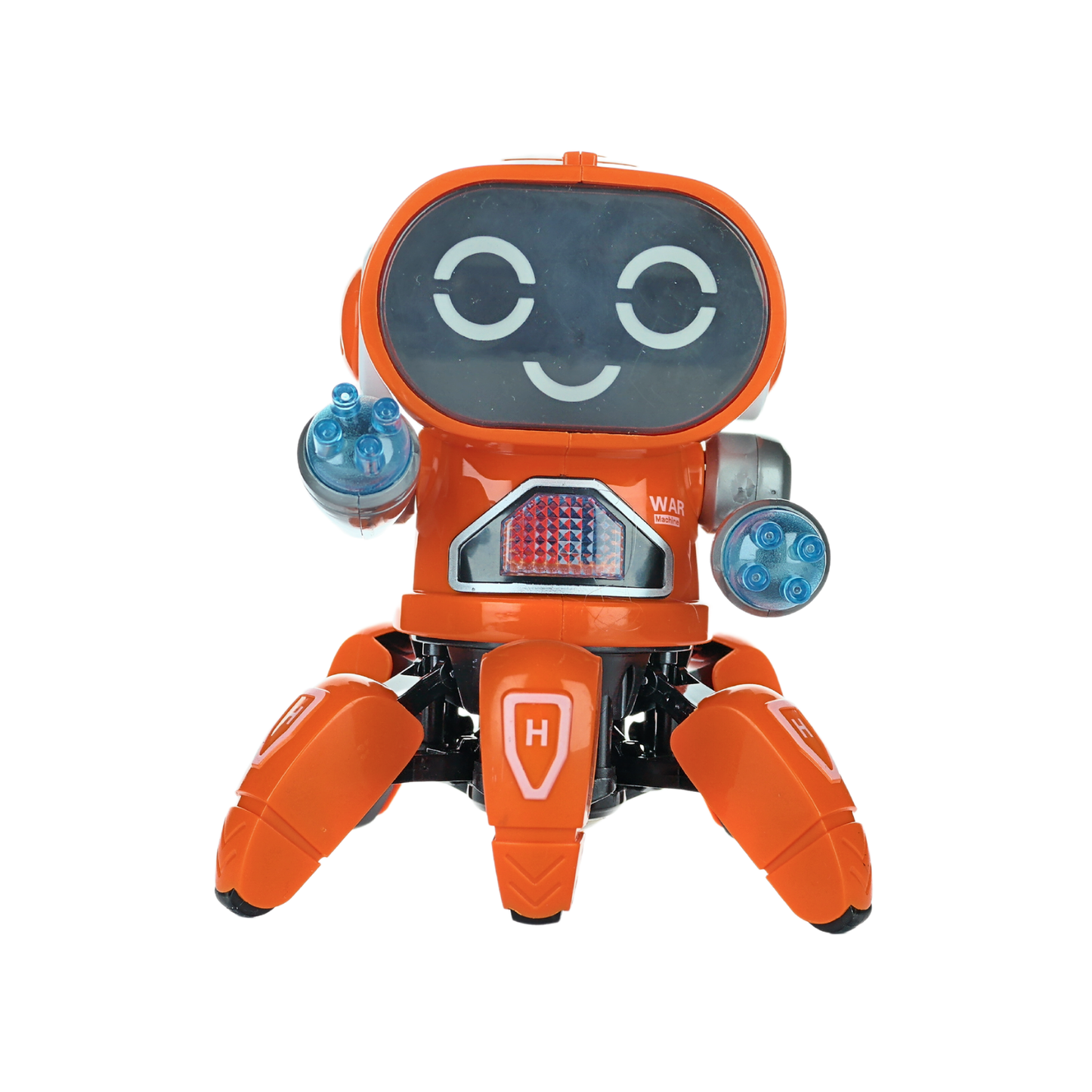 Robot De Juguete Led Articulado Musical Baila Y Camina Naranja