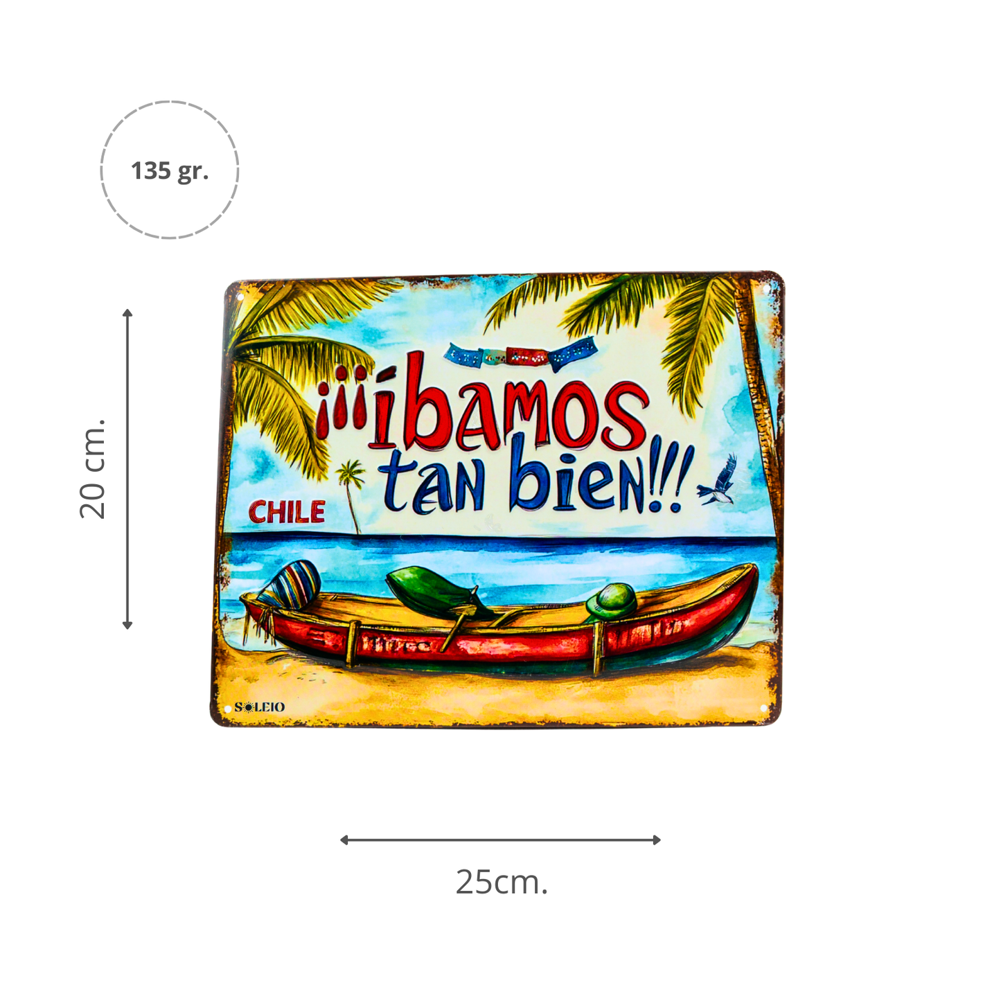 Cartel Decorativo Metálico “Ibamos tan bien”