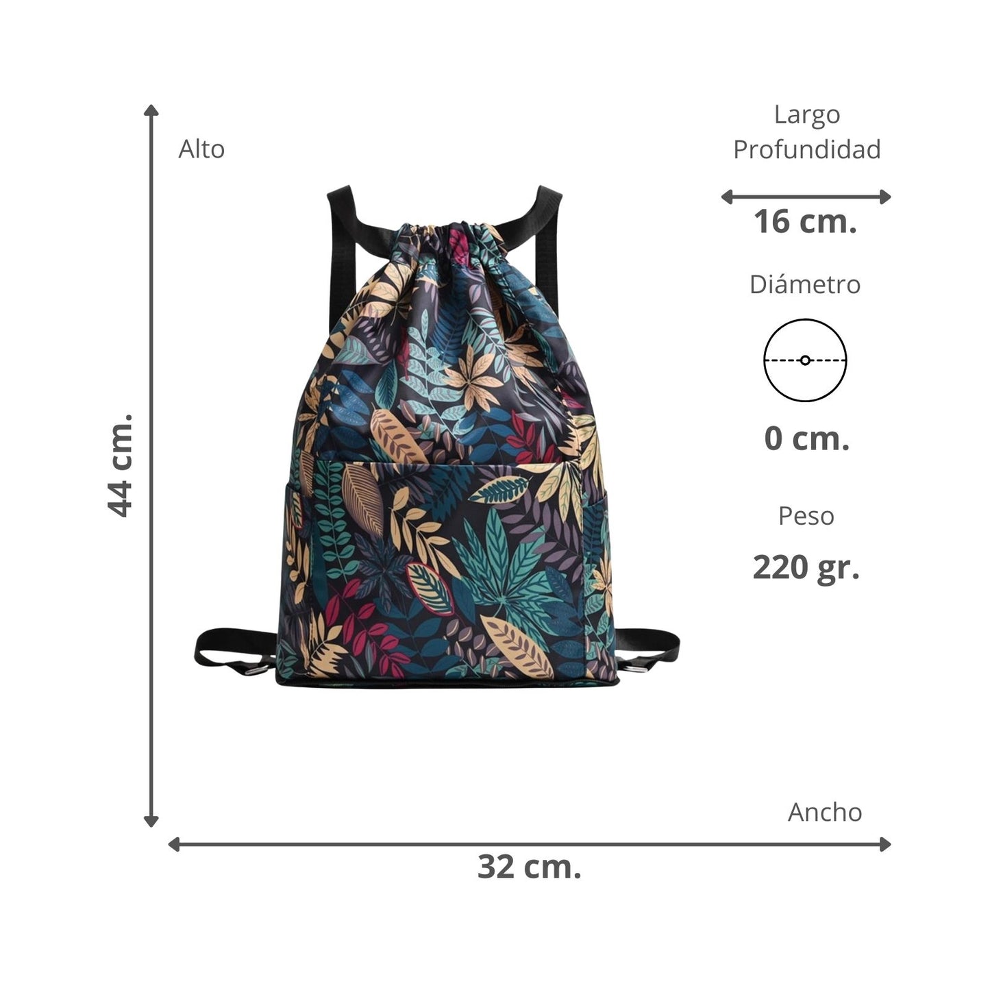 Mochila Plegable impermeable Multiuso Hojas