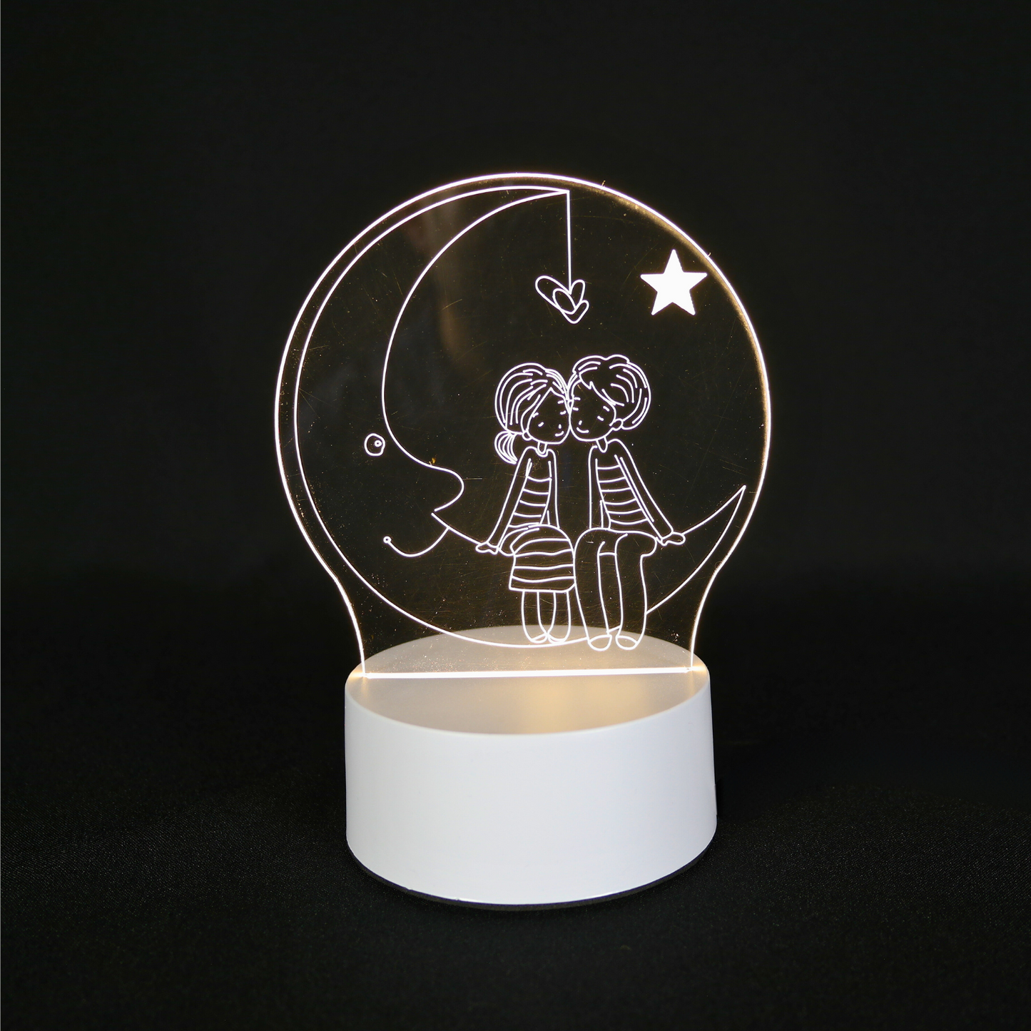 Lámpara LED De Mesa 3D USB Luz Pareja Luna