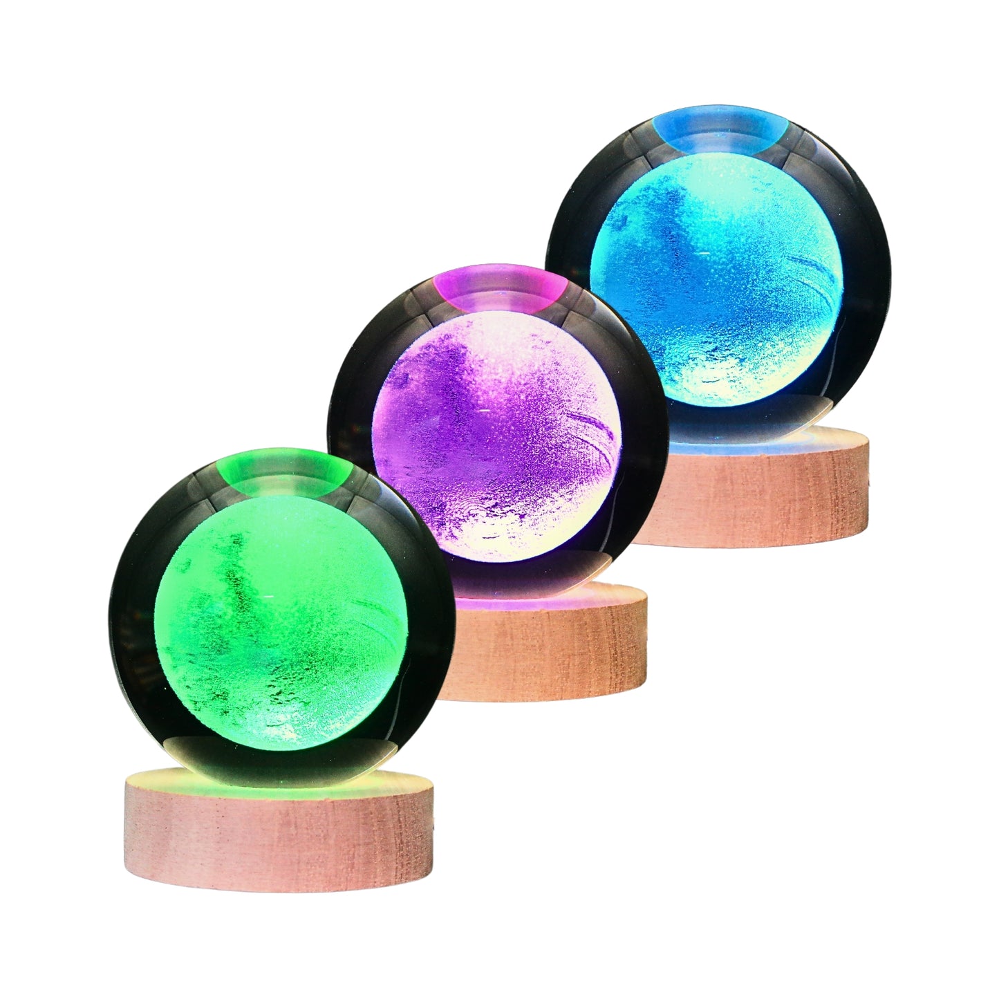 Lampara Bola De Cristal LED RGB Colores Luna
