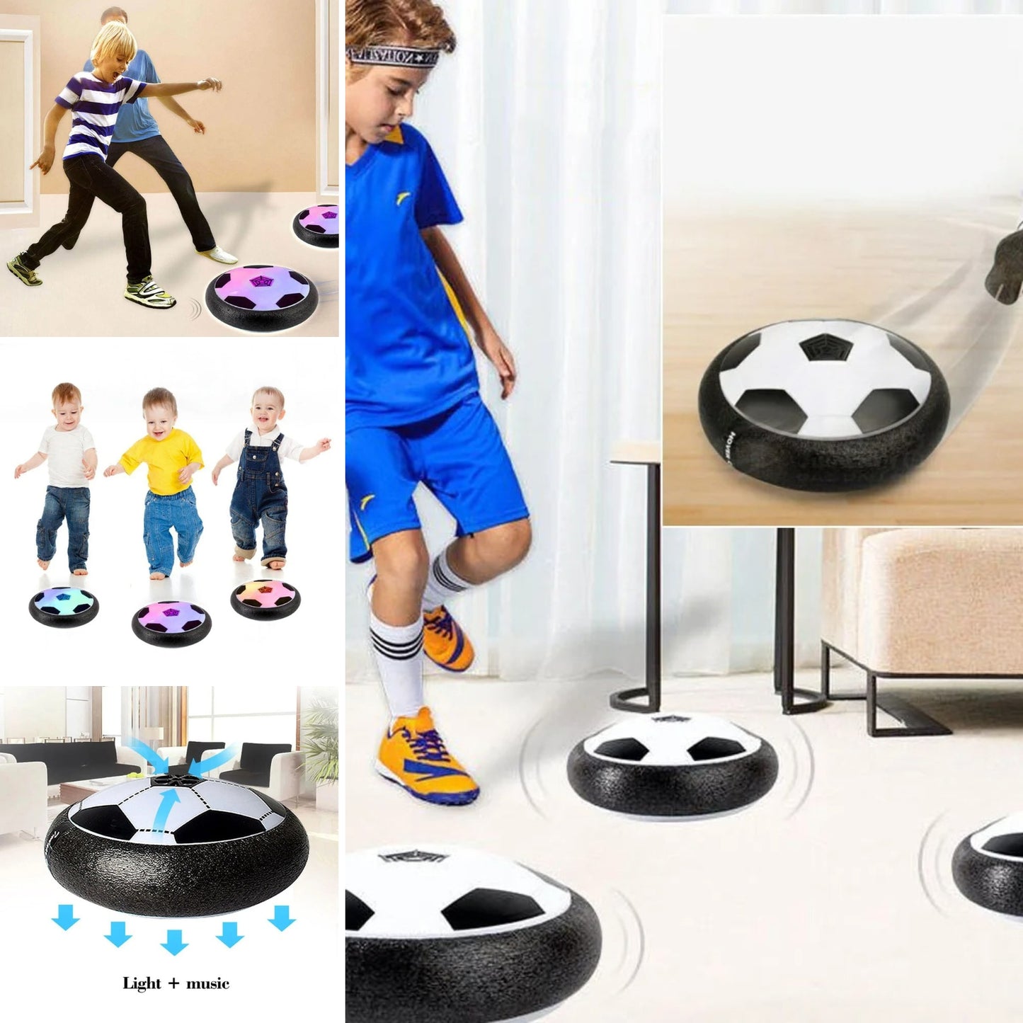 Juguete Balón de Fútbol Flotante con Luces LED