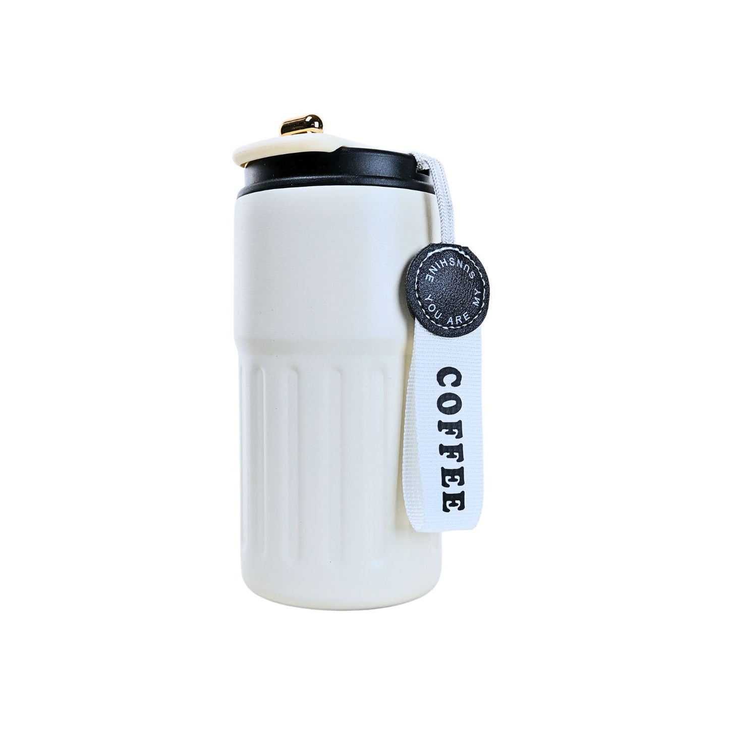 Vaso Térmico de Acero Inoxidable Termómetro 460 ml Negro