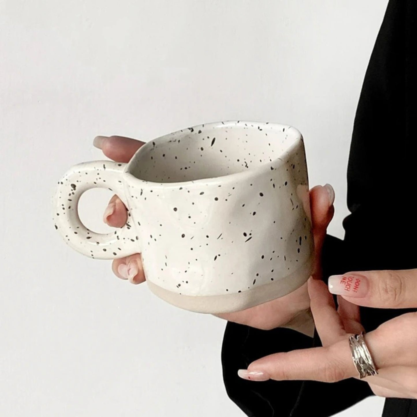 Taza de Cerámica Estilo Coreano 250 ml Blanco