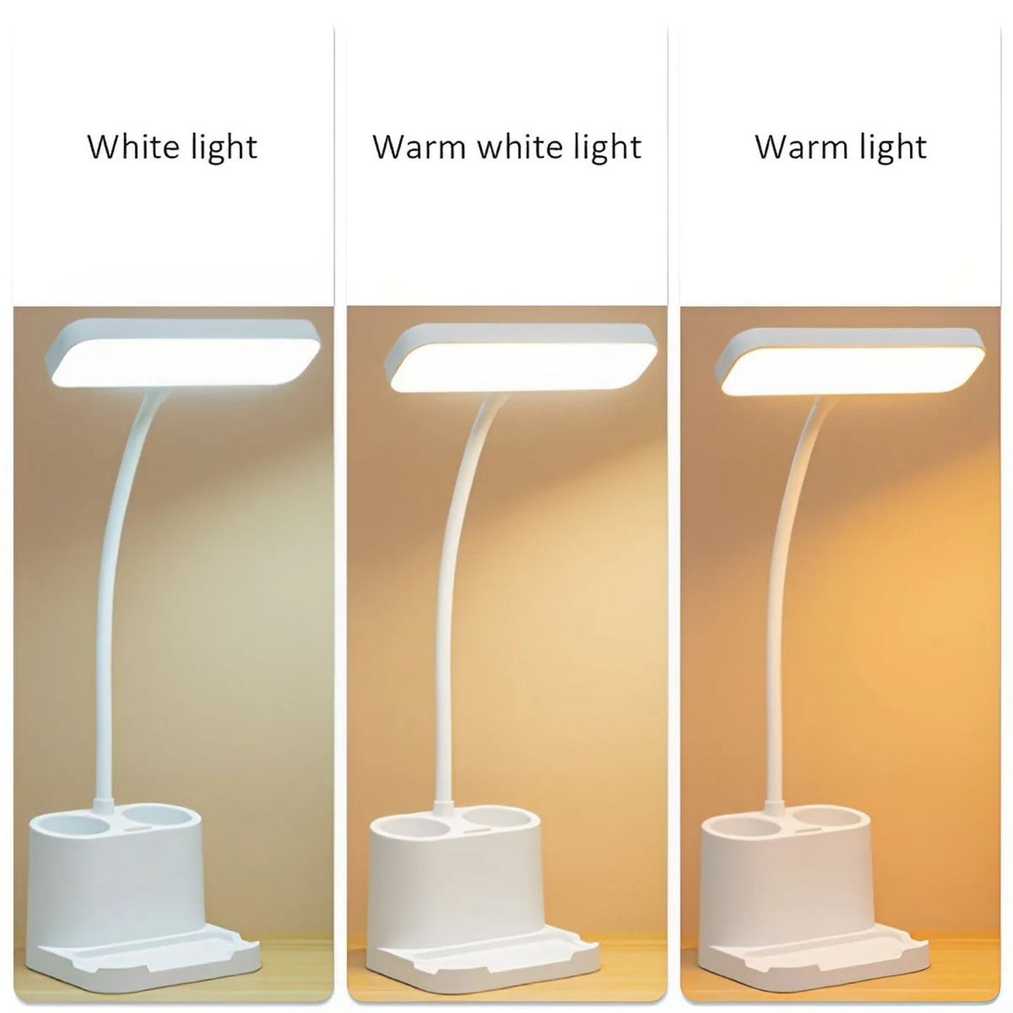 Lámpara LED Para Escritorio Recargable USB Luz Fría Y Cálida