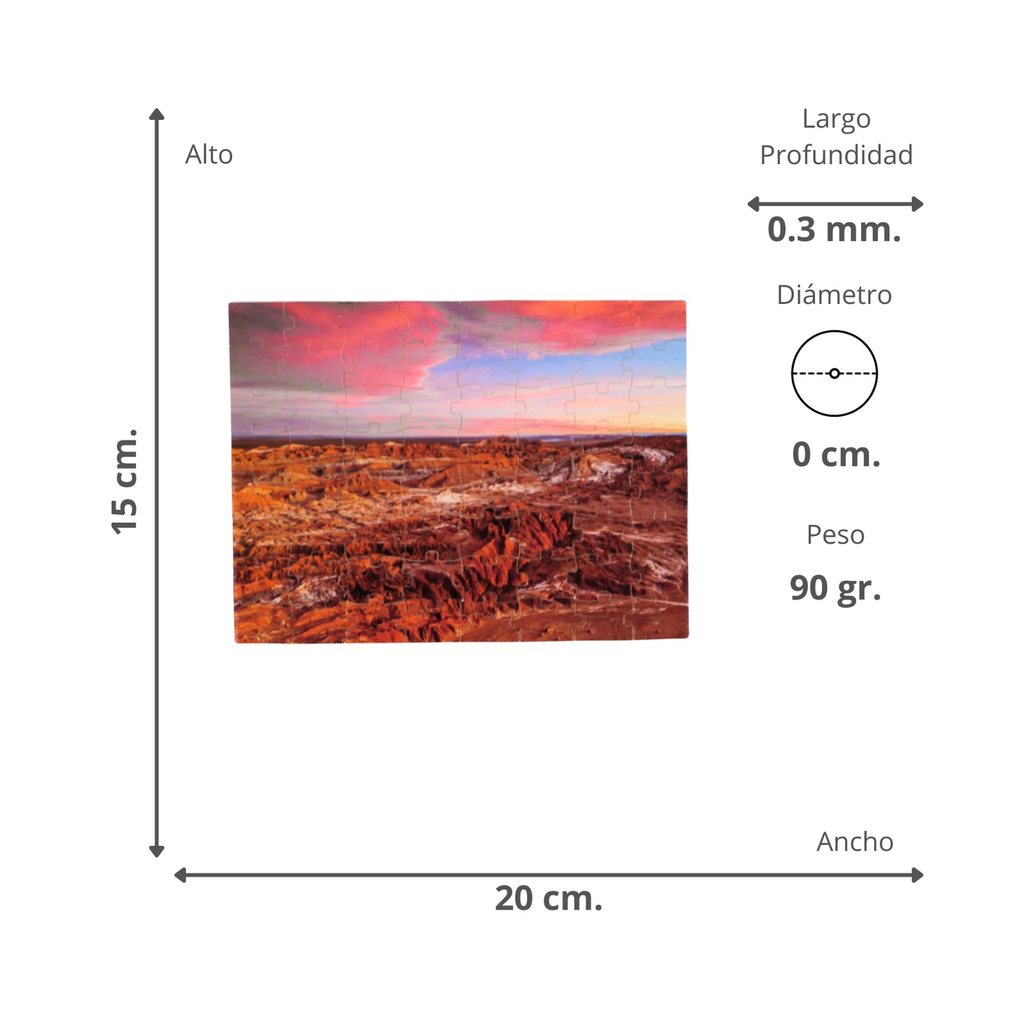 Rompecabezas Puzzle con Paisajes de Chile Souvenir Atacama