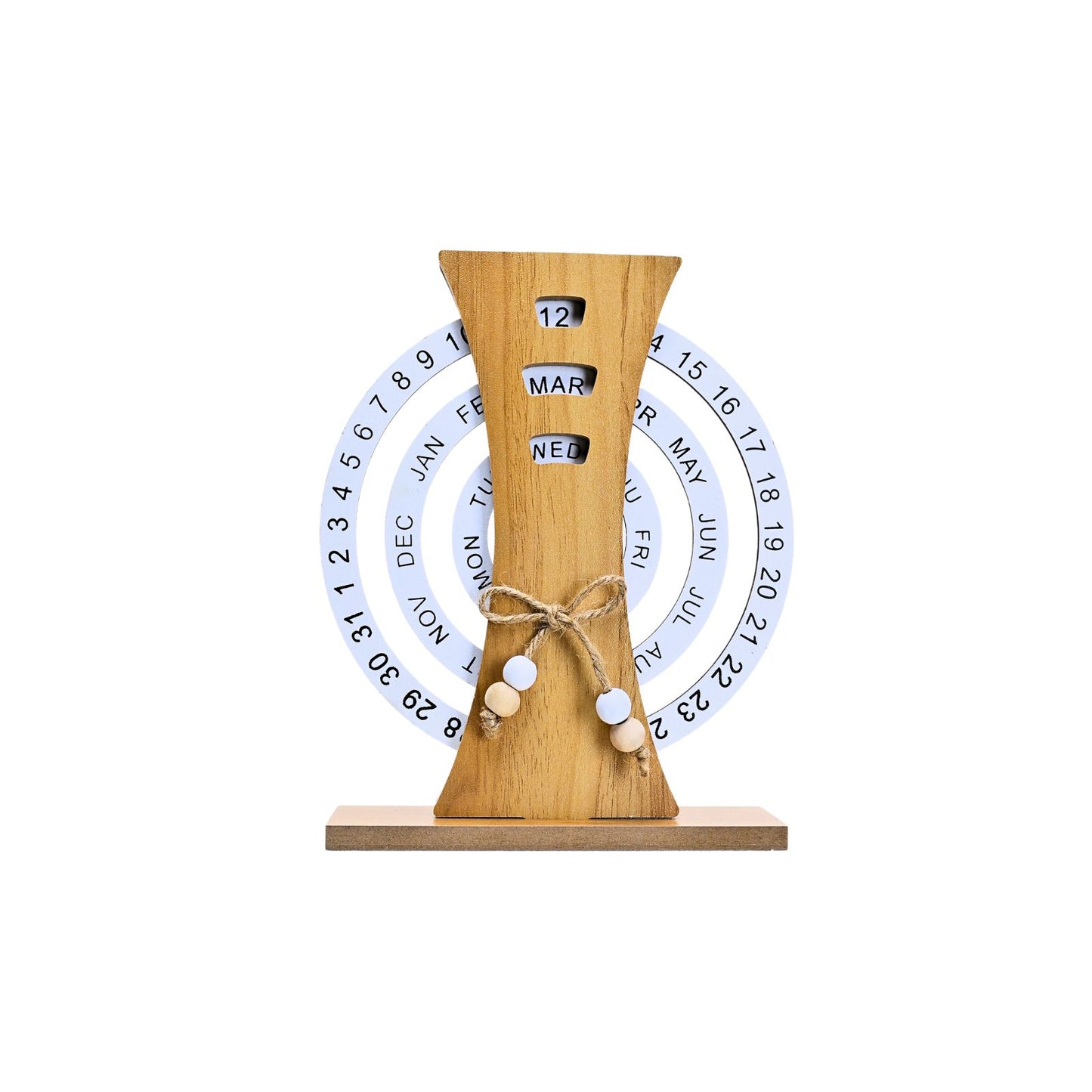 Calendario Eterno De Madera Giratorio Decorativo Rueda