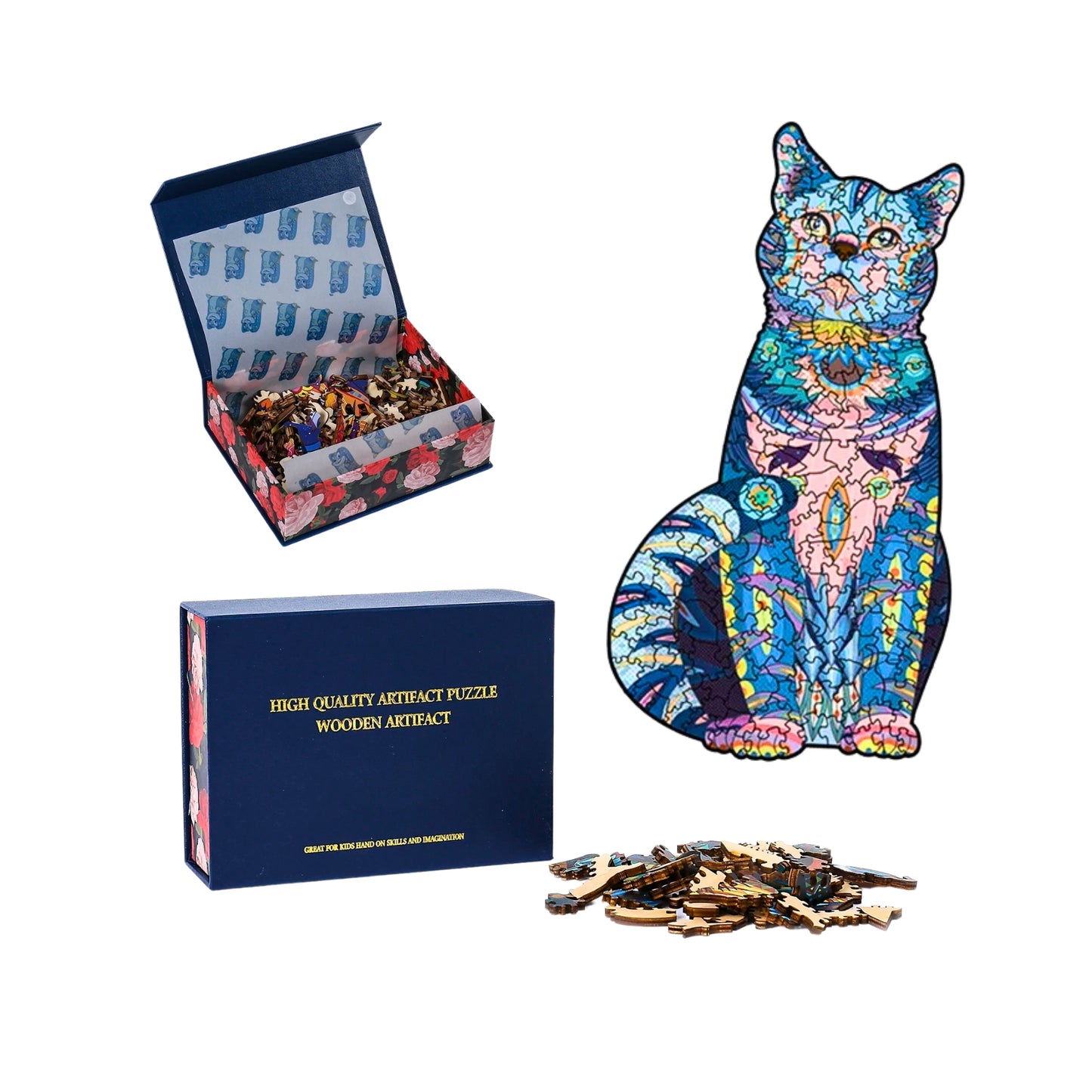 Rompecabezas Puzzle De Madera 200 Piezas Gato