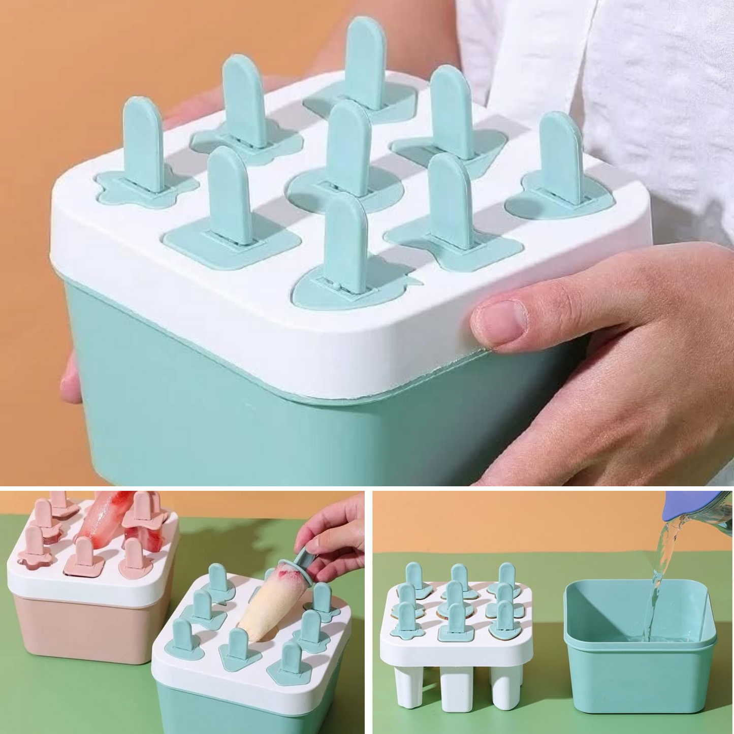 Molde Para Helados Paletas Caseras Rosada