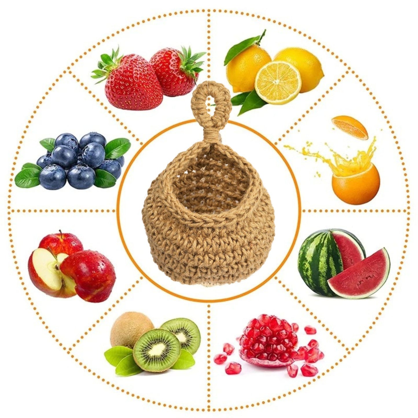 Bolsa Colgante Rattan Ecológicas Multiusos Chica