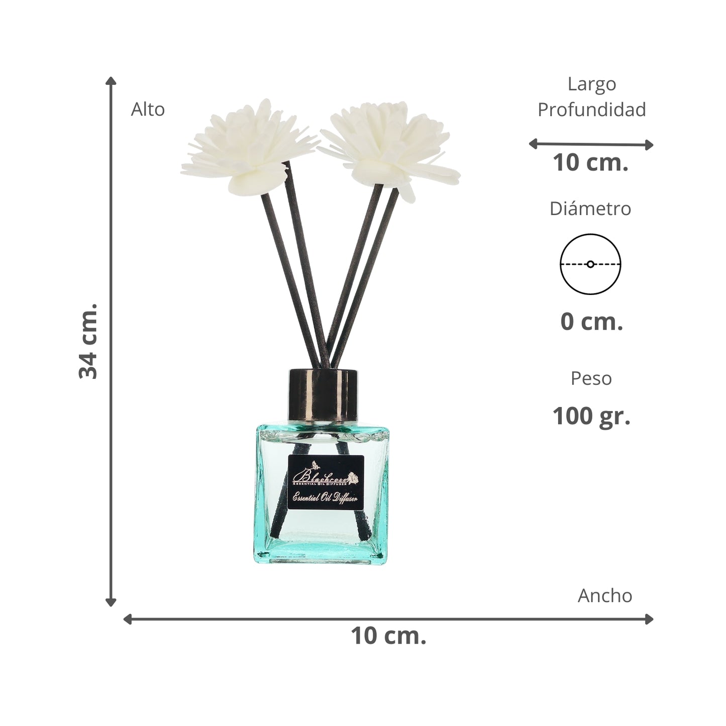 Difusor De Aromas Ambiental Con Varillas Limón