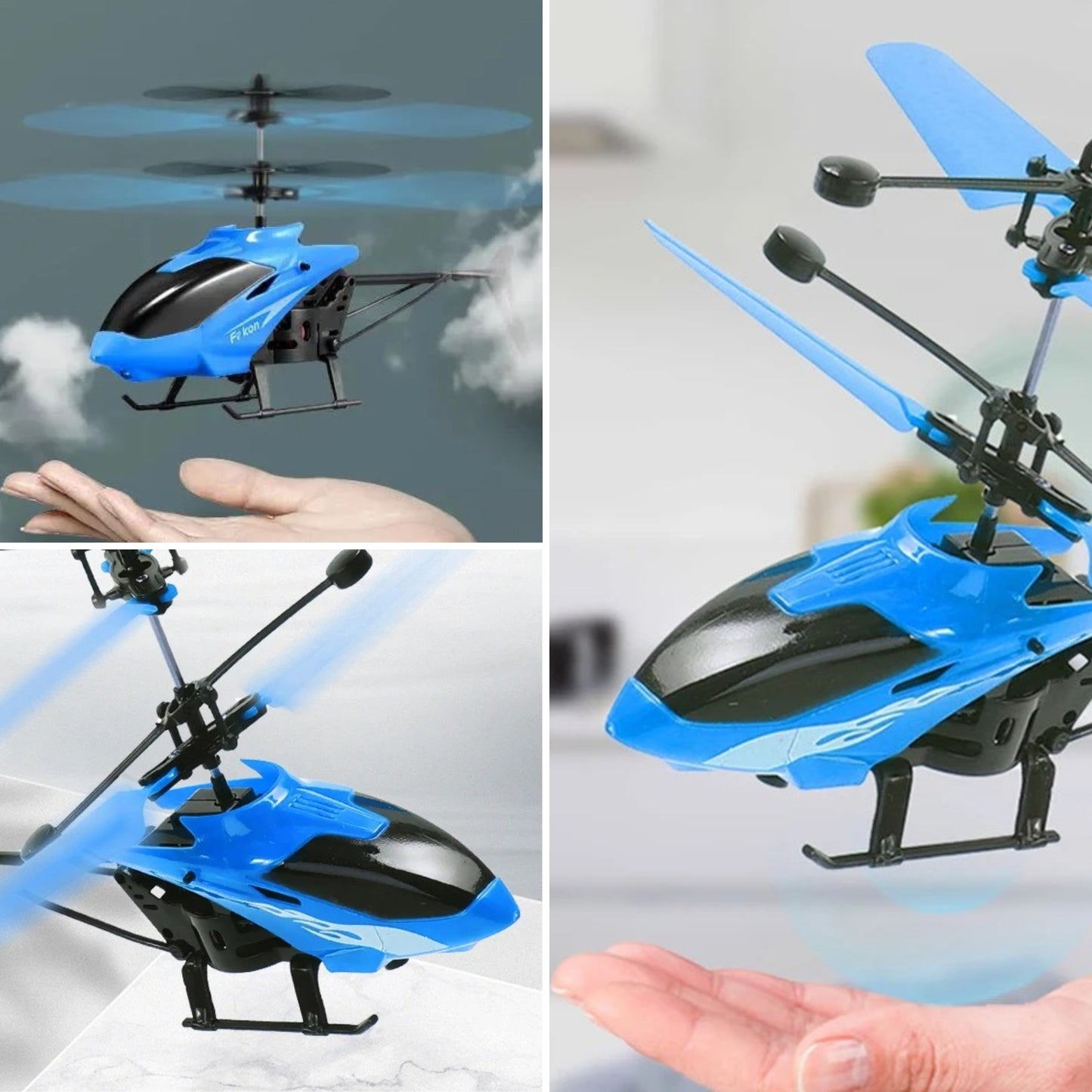 Juguete Helicóptero de Inducción Volador Azul
